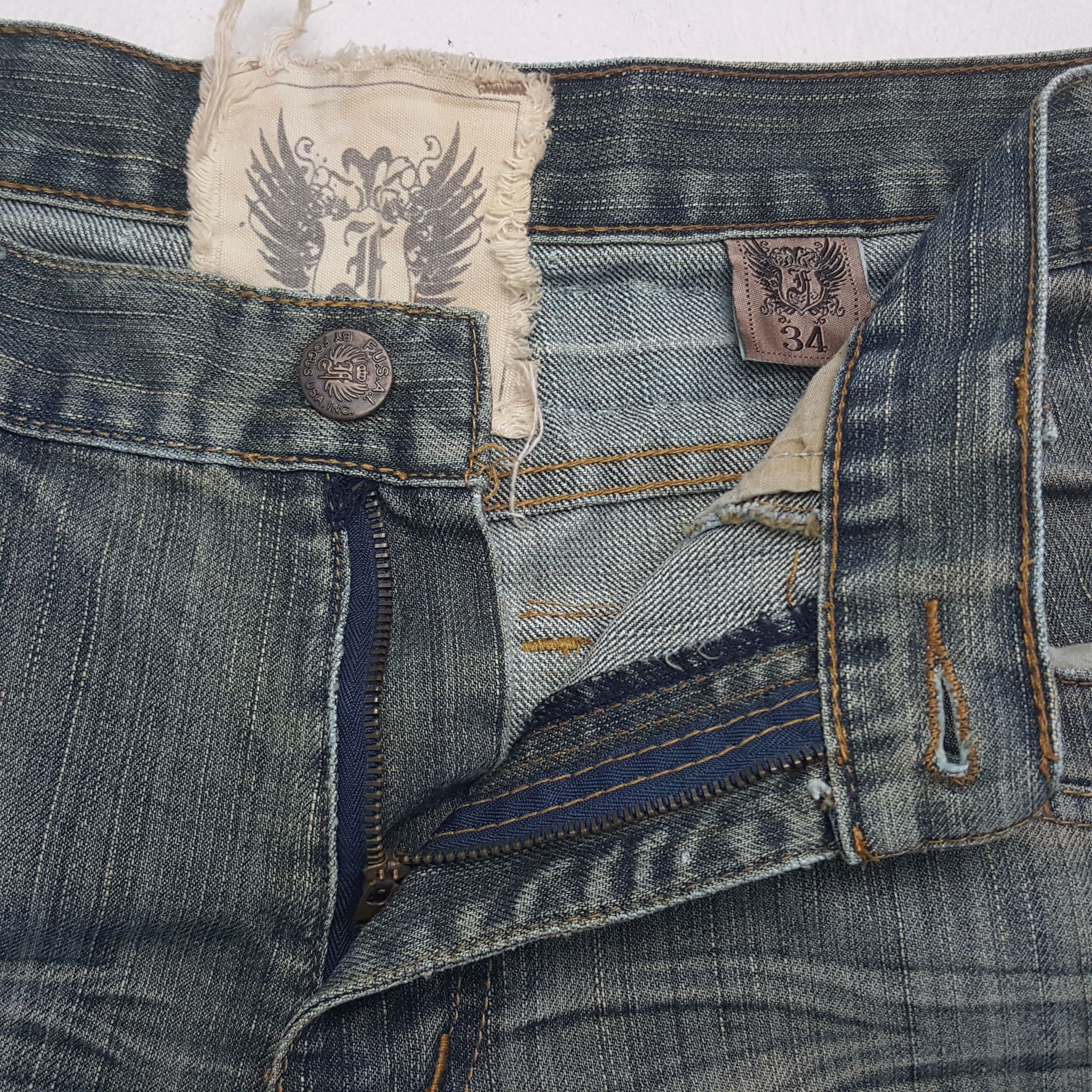 If Six Was Nine × Vintage Vintage Focus USA American Double Knee Bikers Denim Jeans Size US 32 / EU 48 - 7 Thumbnail