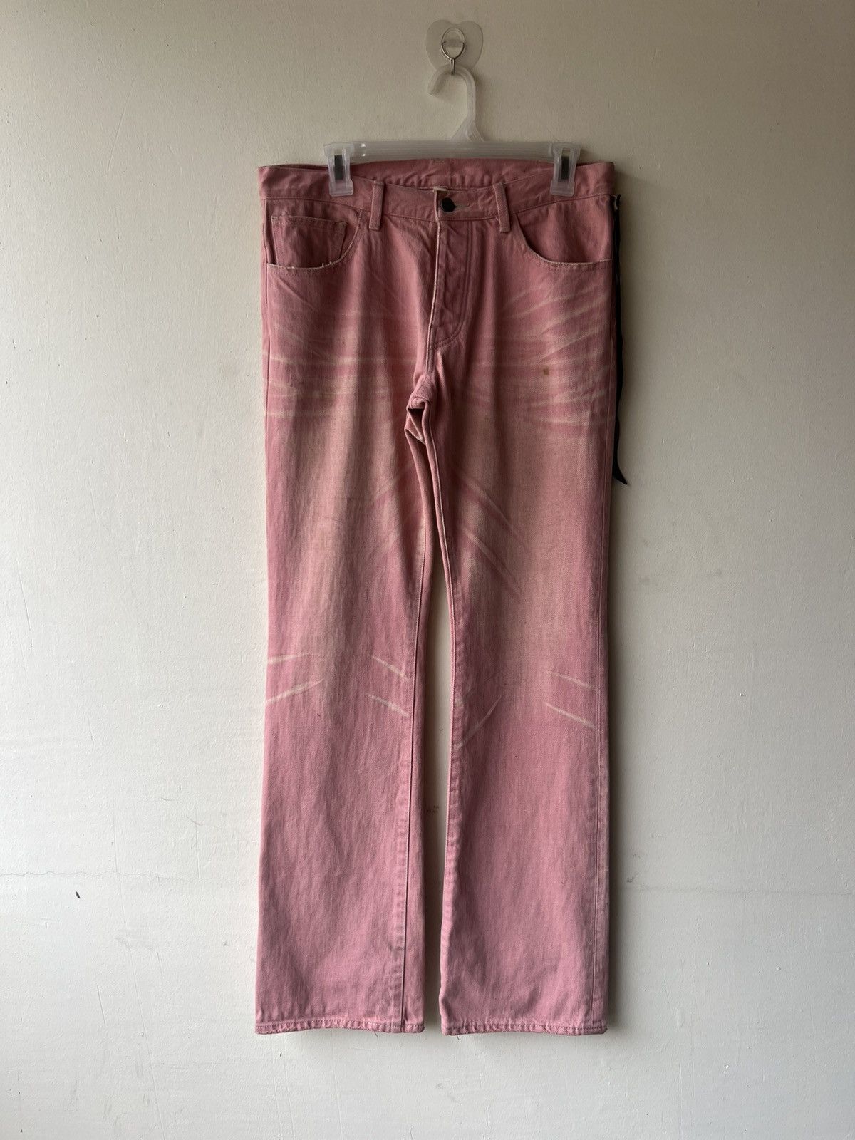 wjk WJK Japan Distressed Aging Dirty Mud Denim Bootcut Jeans Size US 31 - 2 Thumbnail