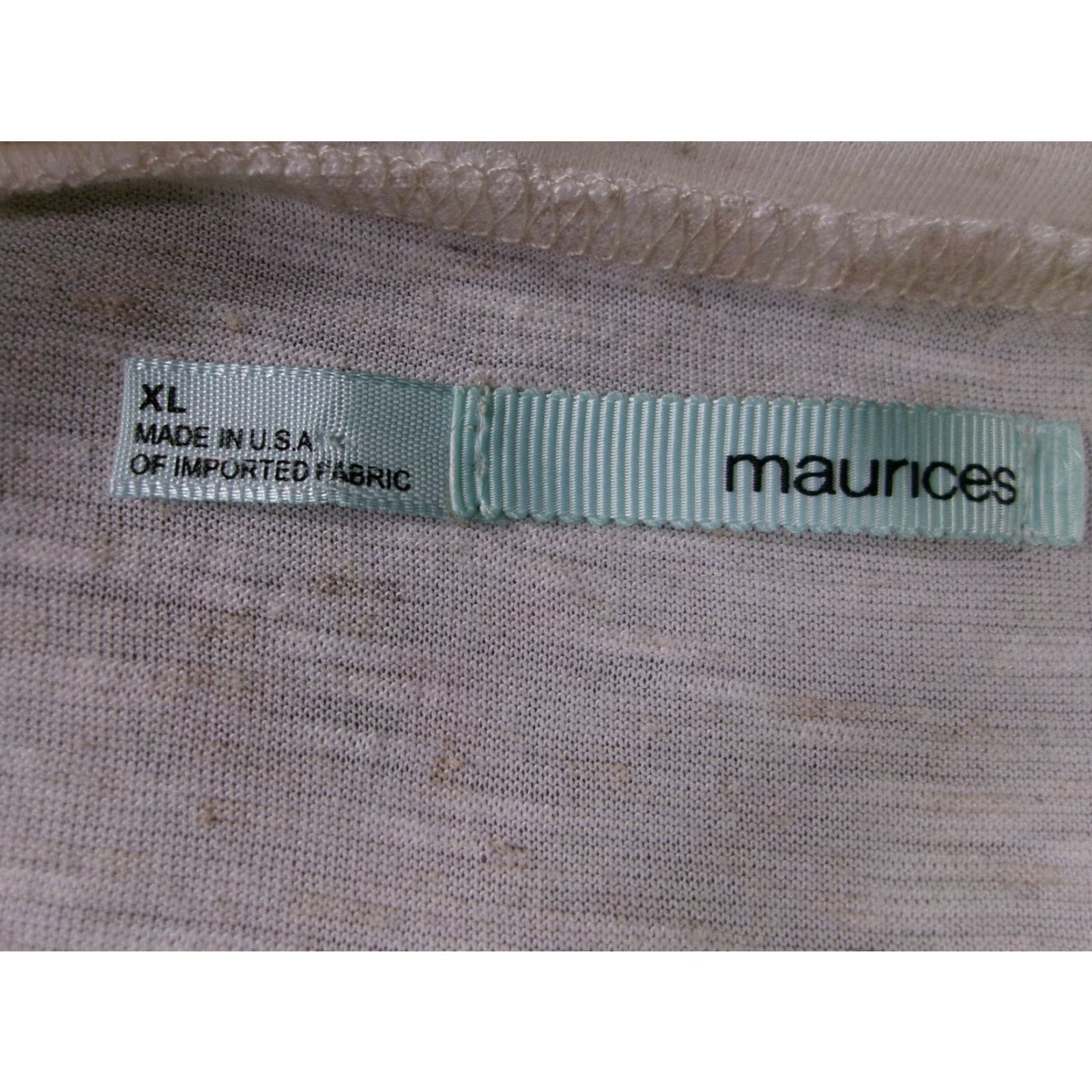 Vintage Maurices T Shirt Womens XL V-Neck Rose Parade Graphic Short Sleeve Ivory Heather Size XL / US 12-14 / IT 48-50 - 6 Thumbnail