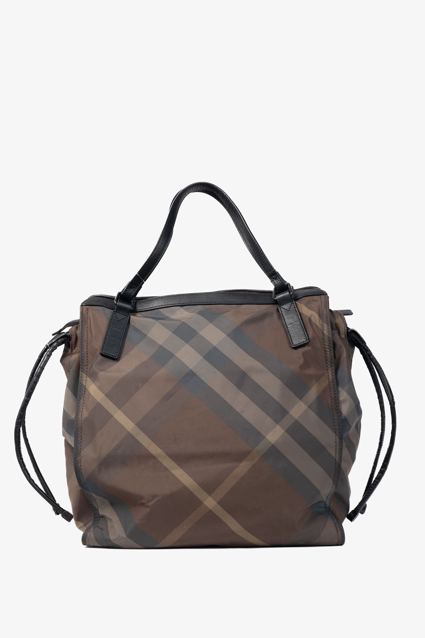 Burberry Burberry Buckleigh Check Taffeta Leather-Trim Packable Tote Size ONE SIZE - 4 Thumbnail