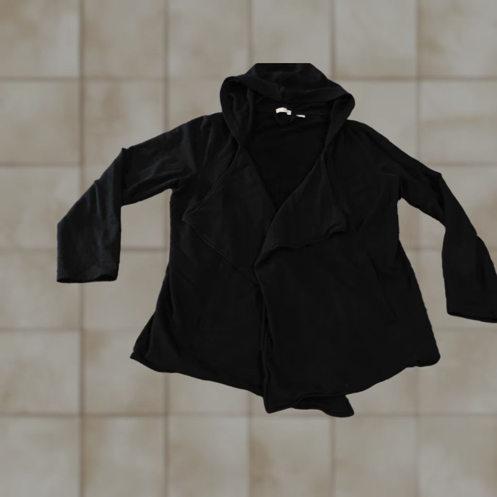 J. Jill J. Jill Jacket Womens Medium Black Knit Zip Regular Fit Basic Jacket Casual Fall Spring Stretch Size M / US 6-8 / IT 42-44 - 1 Thumbnail