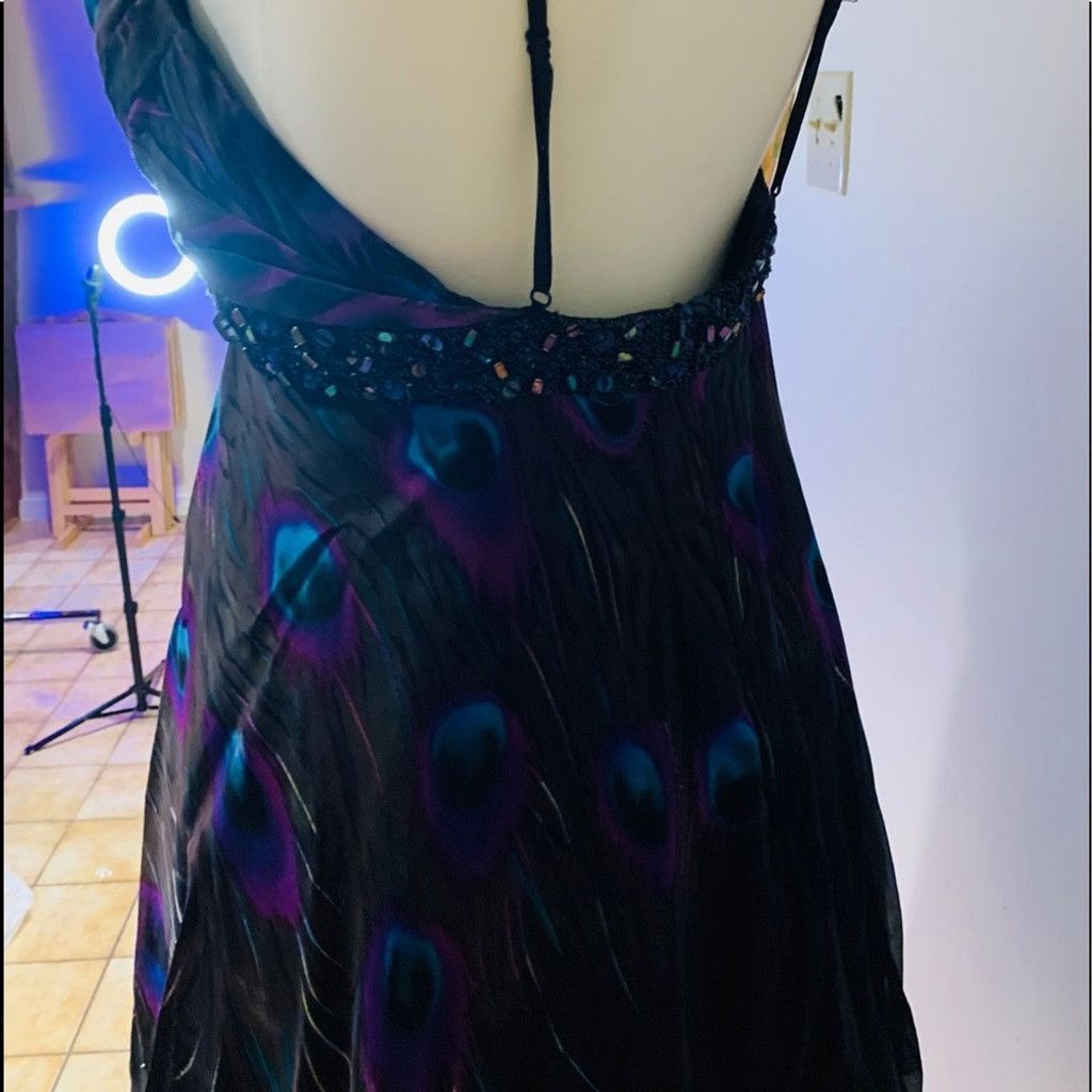 Other Alberto Makali black peacock silk dress size 8 Size M / US 6-8 / IT 42-44 - 5 Thumbnail