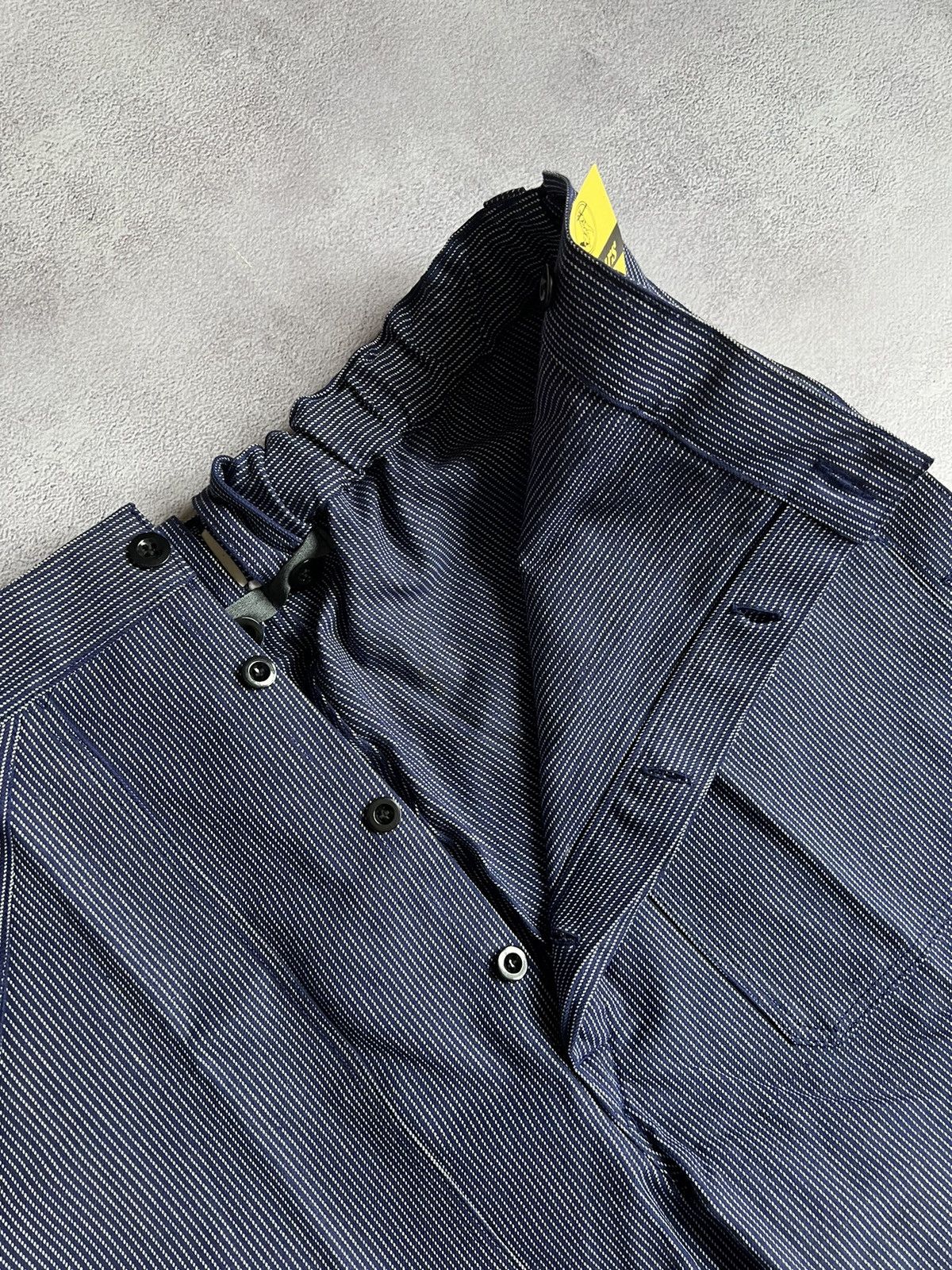 Le Laboureur Vintage 80s French Lutteurs Striped Sanfor Work Pants Size L Size US 36 / EU 52 - 6 Thumbnail