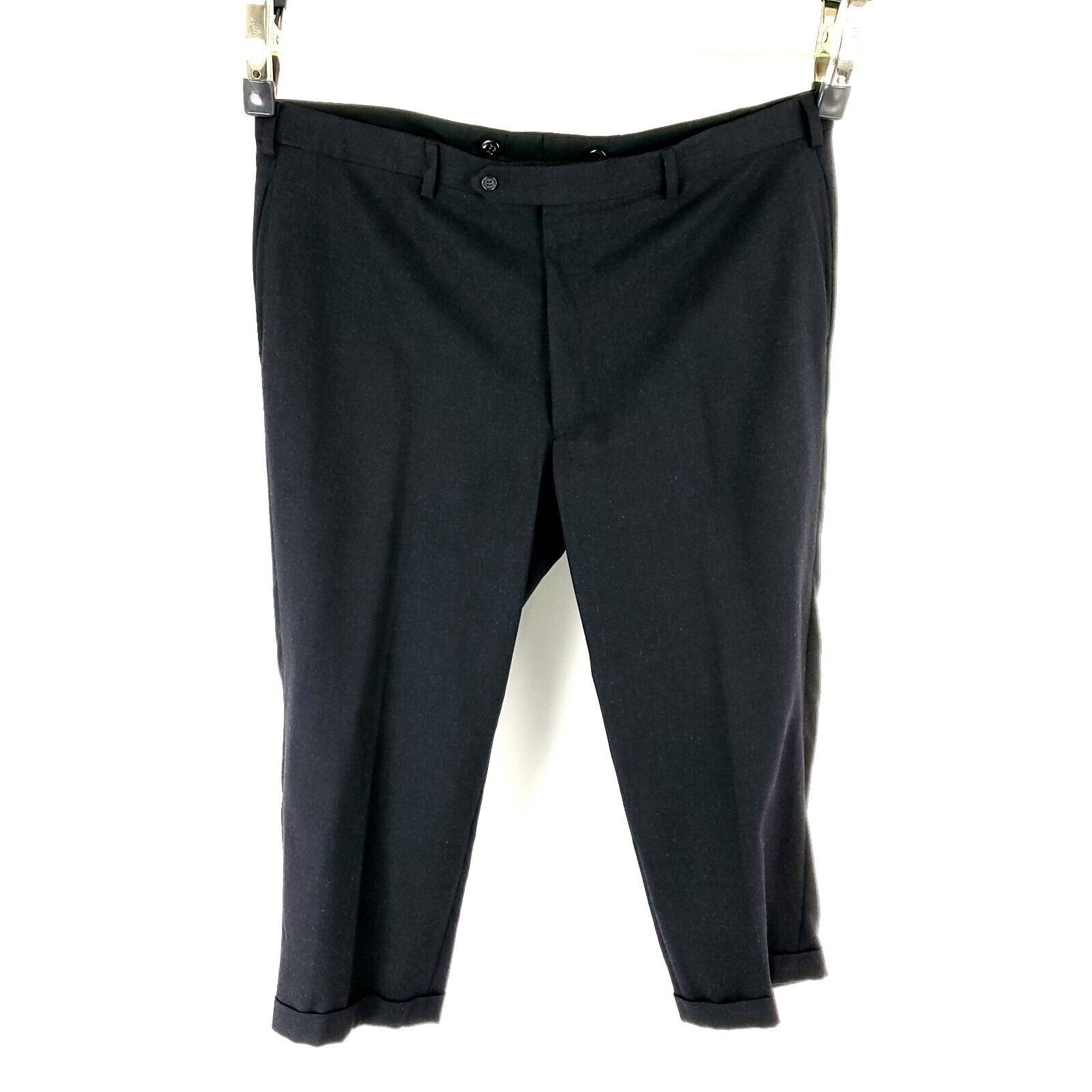 Brooks Brothers Brooks Brothers Worsted Wool Dress Pants 43/25 Gray Flat Fro Size 44S - 5 Thumbnail