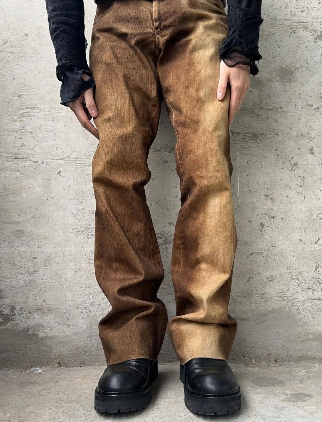 5351 POUR LES HOMMES 5351 Pour Les Hommes Burnt Boot Cut Pant Size US 30 / EU 46 - 8 Thumbnail