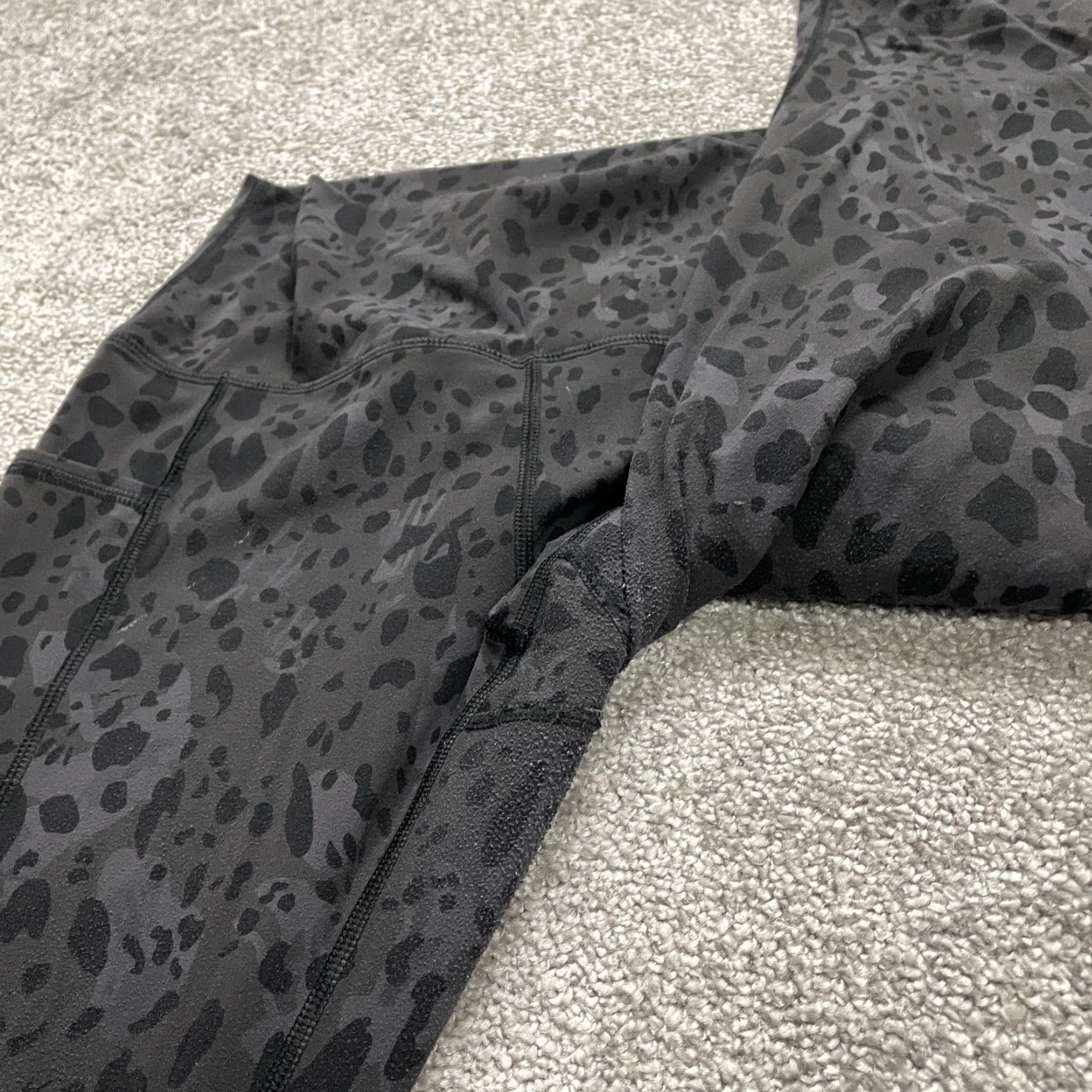 Vintage Unbranded Compression Leggings Womens Gray Leopard Athletic Gym Run 26x24 Size 42" / US 20 - 7 Thumbnail