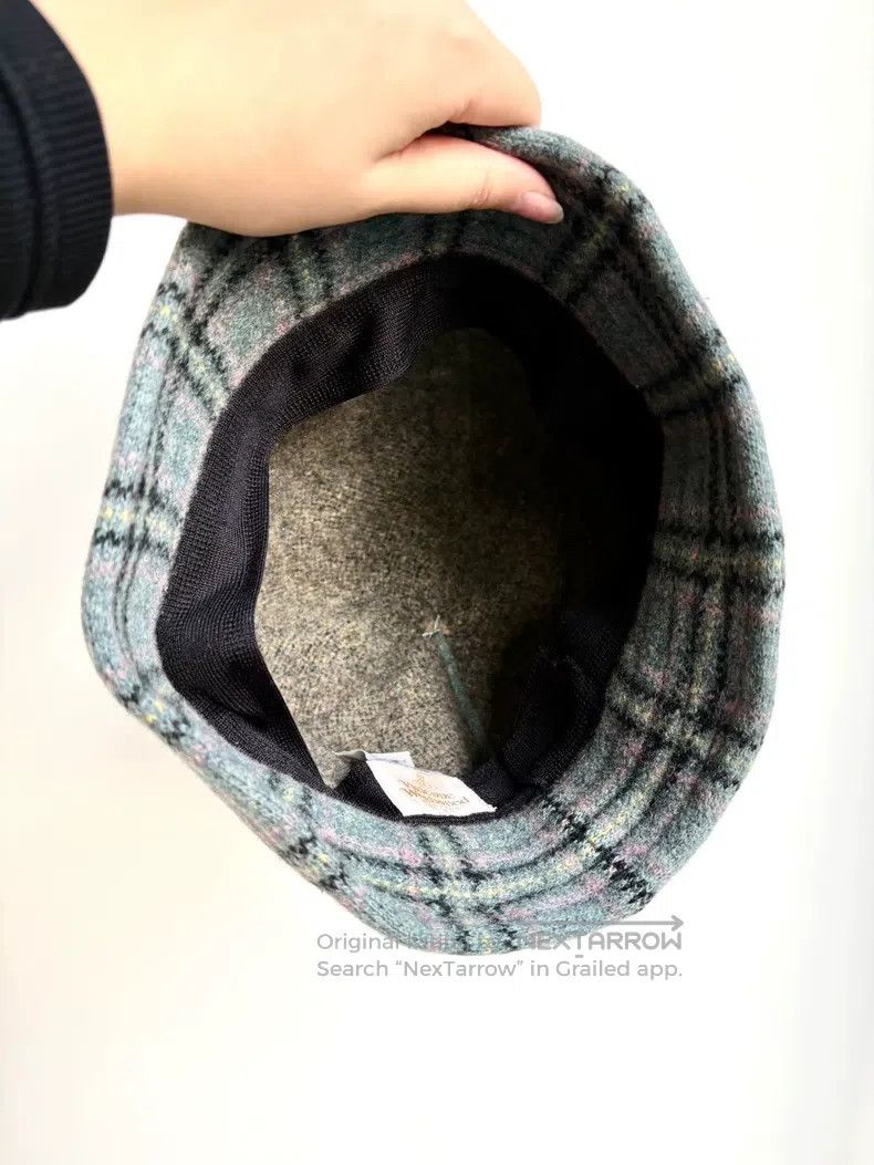 Vivienne Westwood Vivienne Westwood Vintage Gray Pink Plaid Saturn Newsboy C Size ONE SIZE - 5 Thumbnail