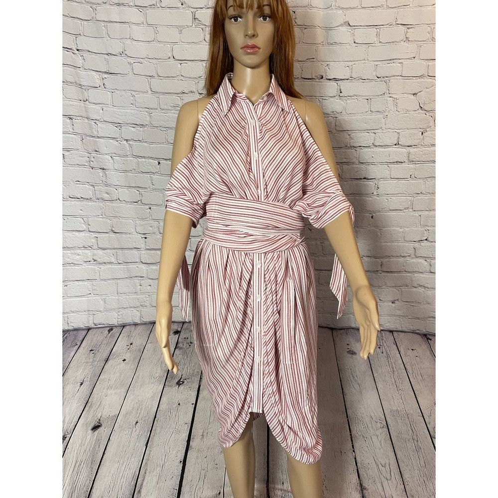 Other New LOVE By Tracey Wilson Mourning Button Front Striped Dre Size S / US 4 / IT 40 - 1 Thumbnail