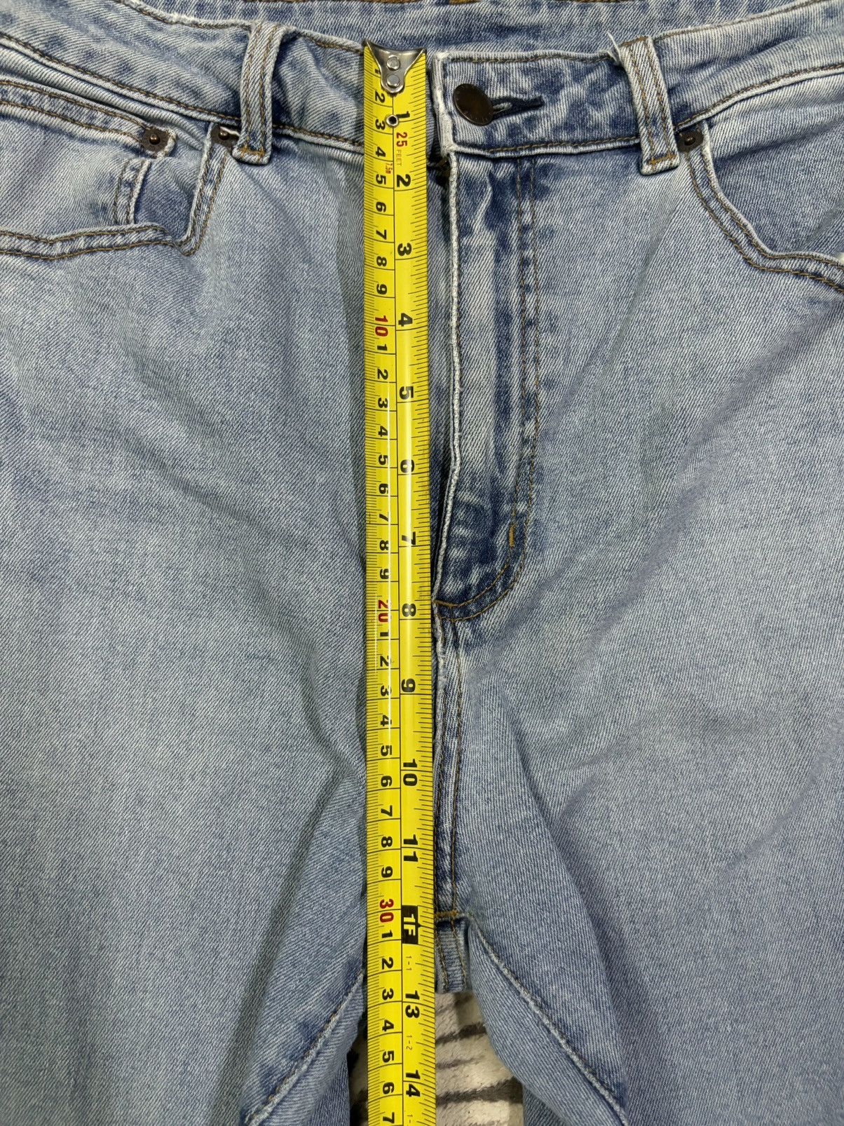 GU × Undercover Japanese Brand GU Blue Washed Flare Bell Bottom Jeans Size US 28 / EU 44 - 16 Thumbnail