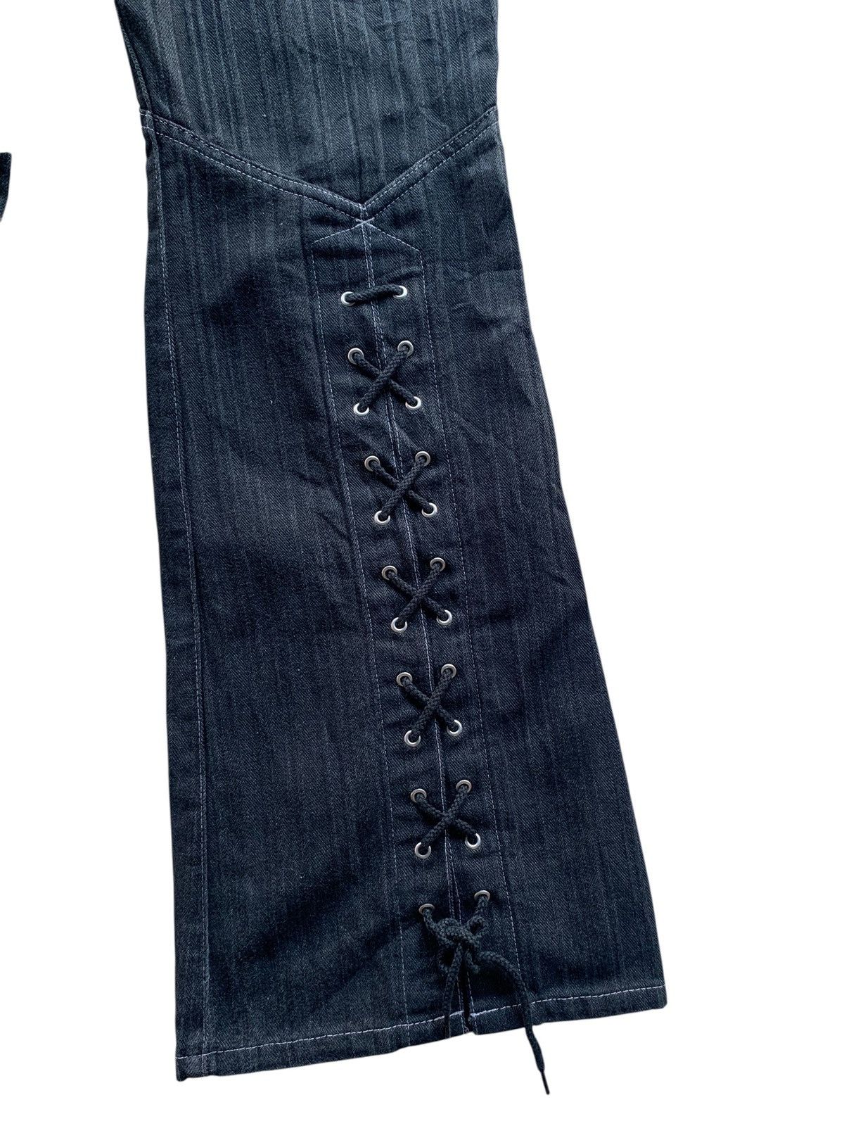 Tornado Mart TORNADO MART FLARE LACE UP PUNK KMRII STYLE RARE DENIM Size US 31 - 12 Thumbnail