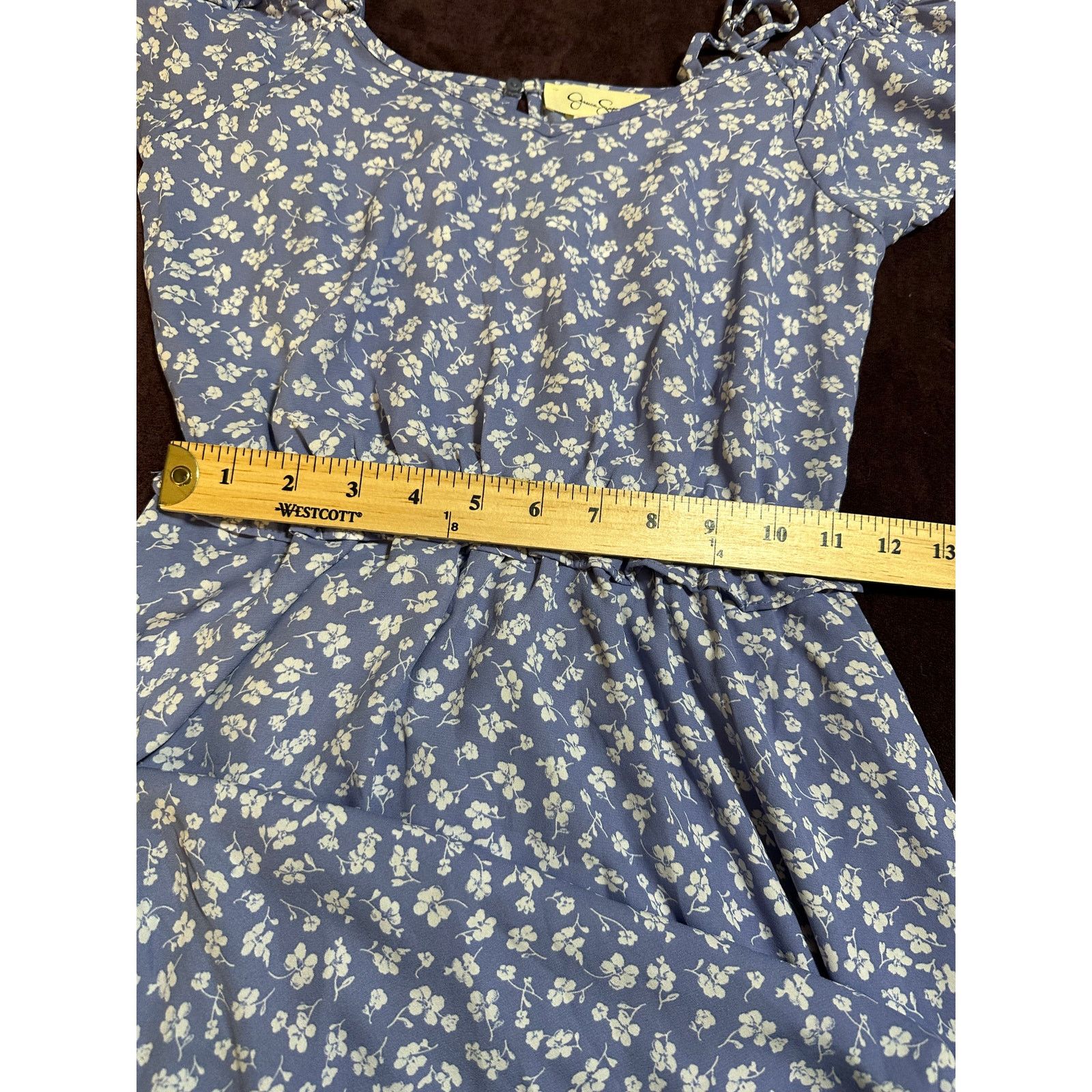 Other Jessica Simpson Light Blue Floral Print Dress Size XS Size XS / US 0-2 / IT 36-38 - 6 Thumbnail