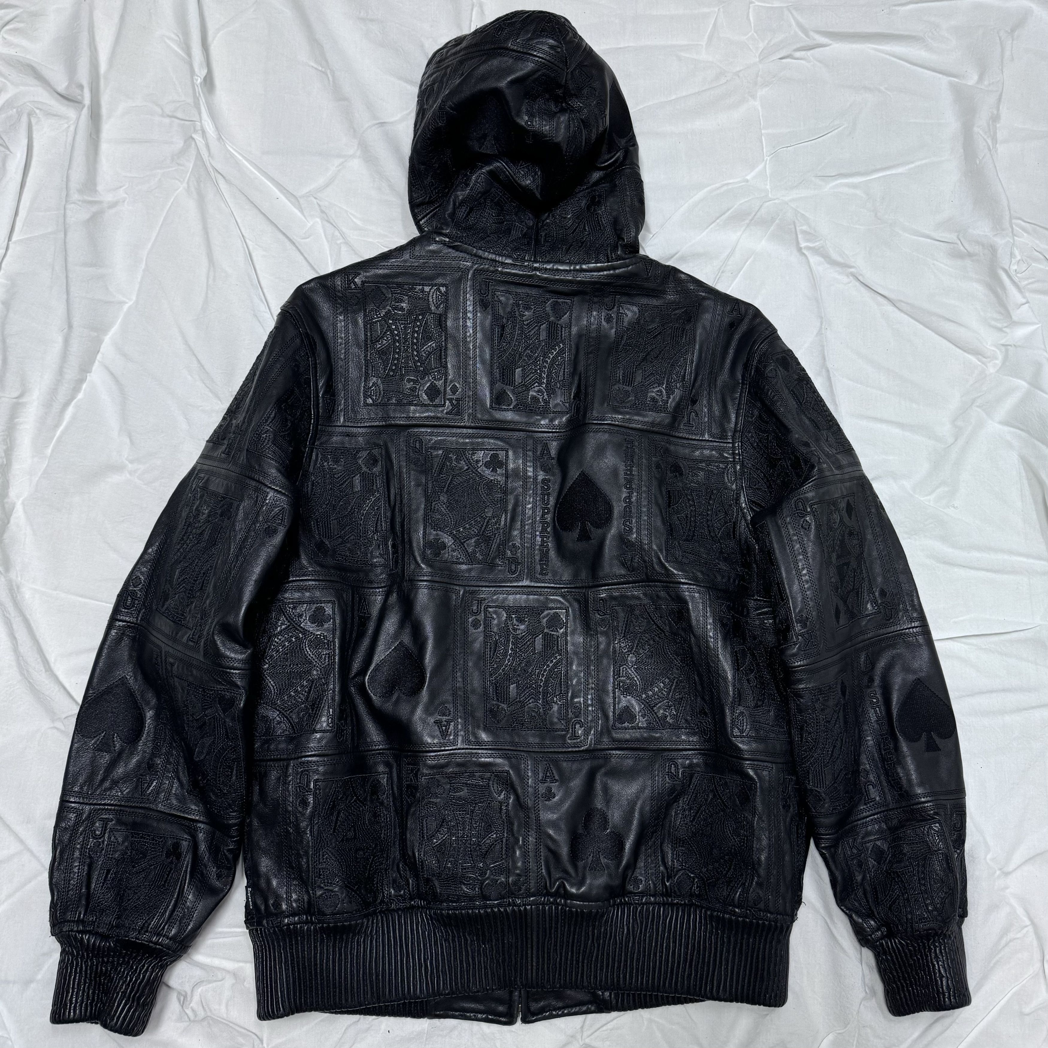 Supreme 16FW Supreme Court Card Hooded Leather Jacket Size US S / EU 44-46 / 1 - 4 Thumbnail