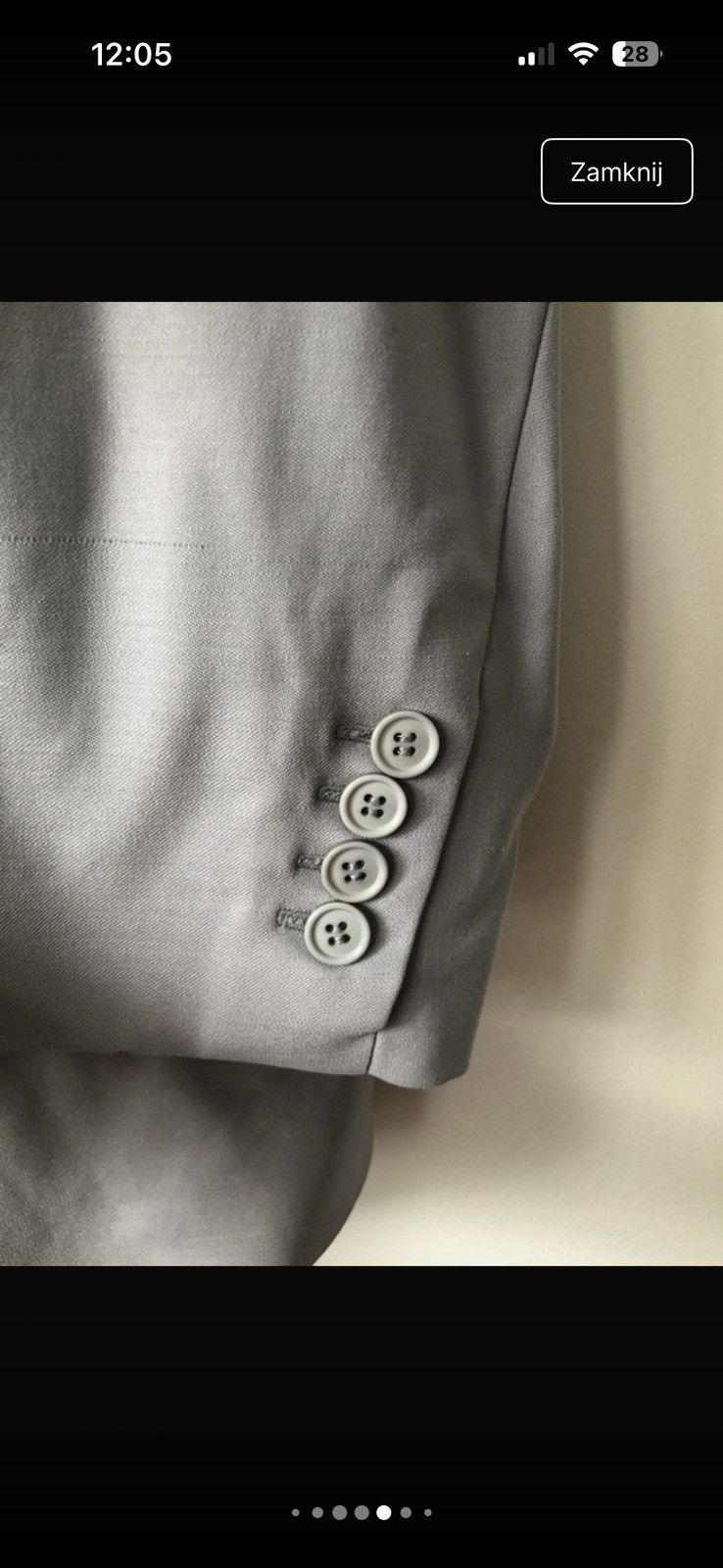 Other Wool suit jacket blazer with white drapped back FREEDOM Size 42R - 5 Thumbnail