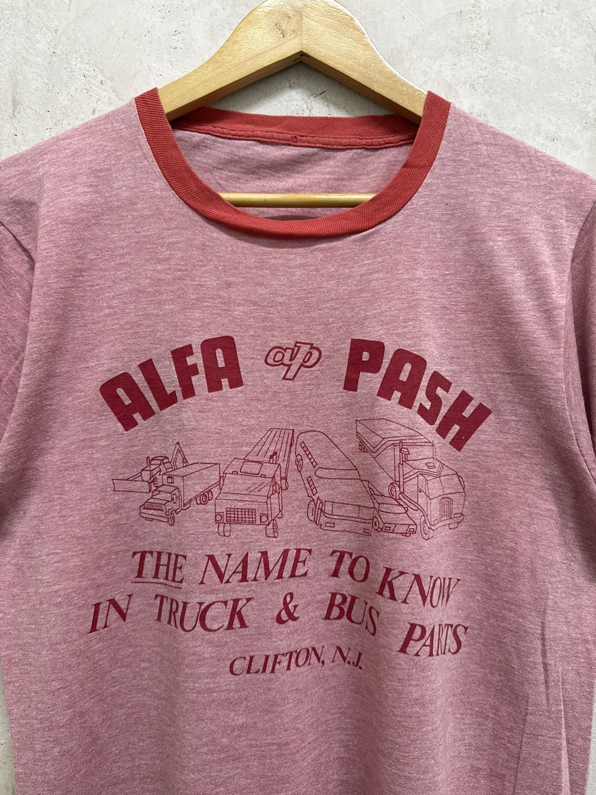 Vintage Vintage Distressed Alfa Pash Ringer T-Shirt Size US S / EU 44-46 / 1 - 2 Thumbnail