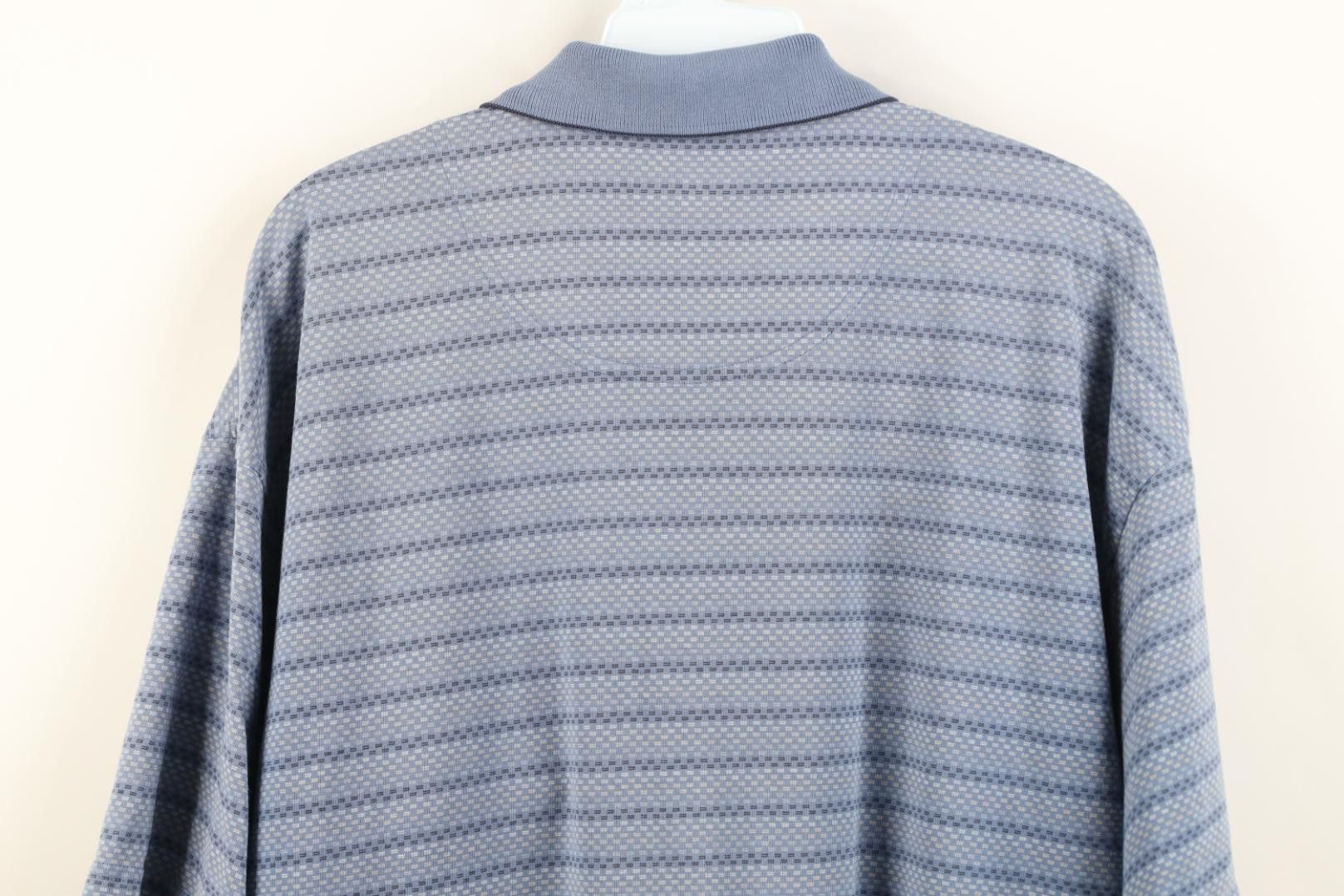 Vintage Vintage 90s Streetwear Striped Knit Pullover Golf Polo Shirt Size US L / EU 52-54 / 3 - 12 Thumbnail
