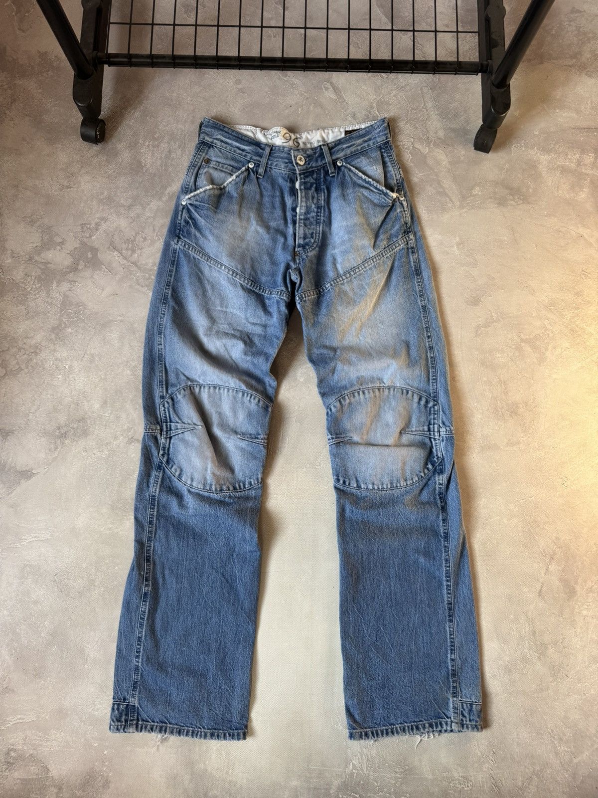 G-Star Vintage G-Star Raw Elwood Buckleback Distressed Jeans Size US 30 / EU 46 - 10 Thumbnail