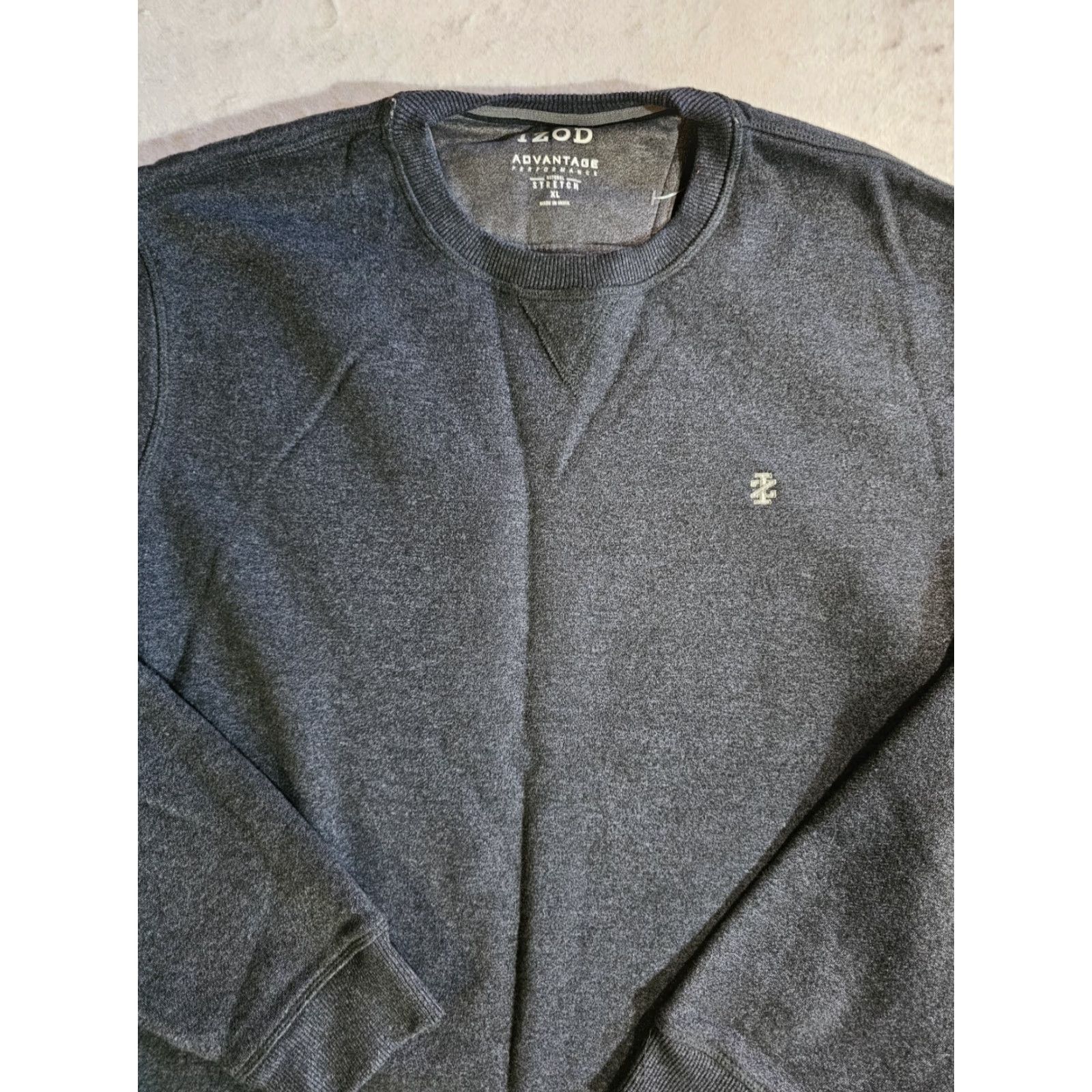 Izod Izod Advantage Performance Stretch Sweatshirt Crew Neck Men's Size X-Large Gray Size US XL / EU 56 / 4 - 2 Thumbnail