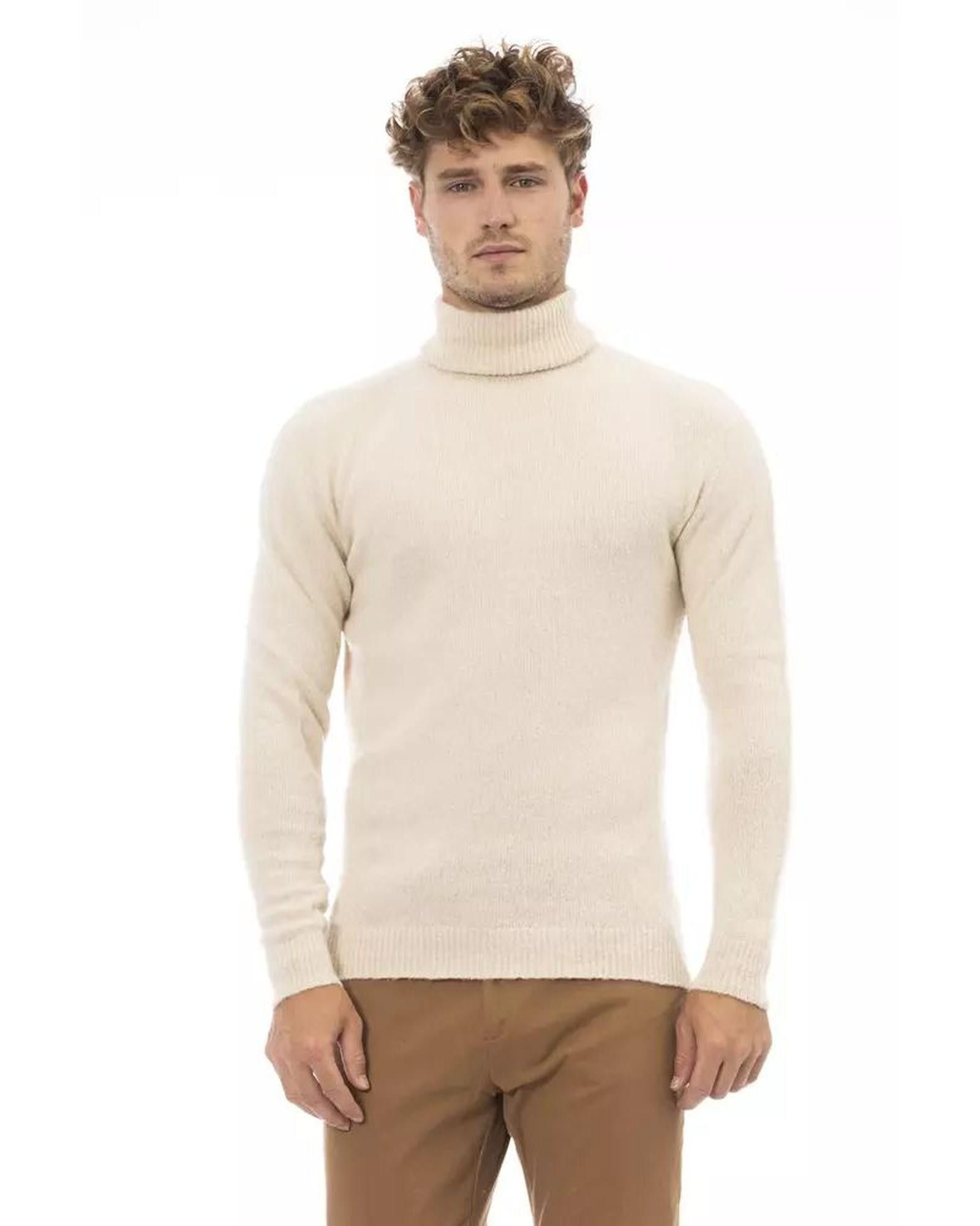 image of Alpha Studio Alpaca Turtleneck Sweater in Beige, Men's (Size 2XL)