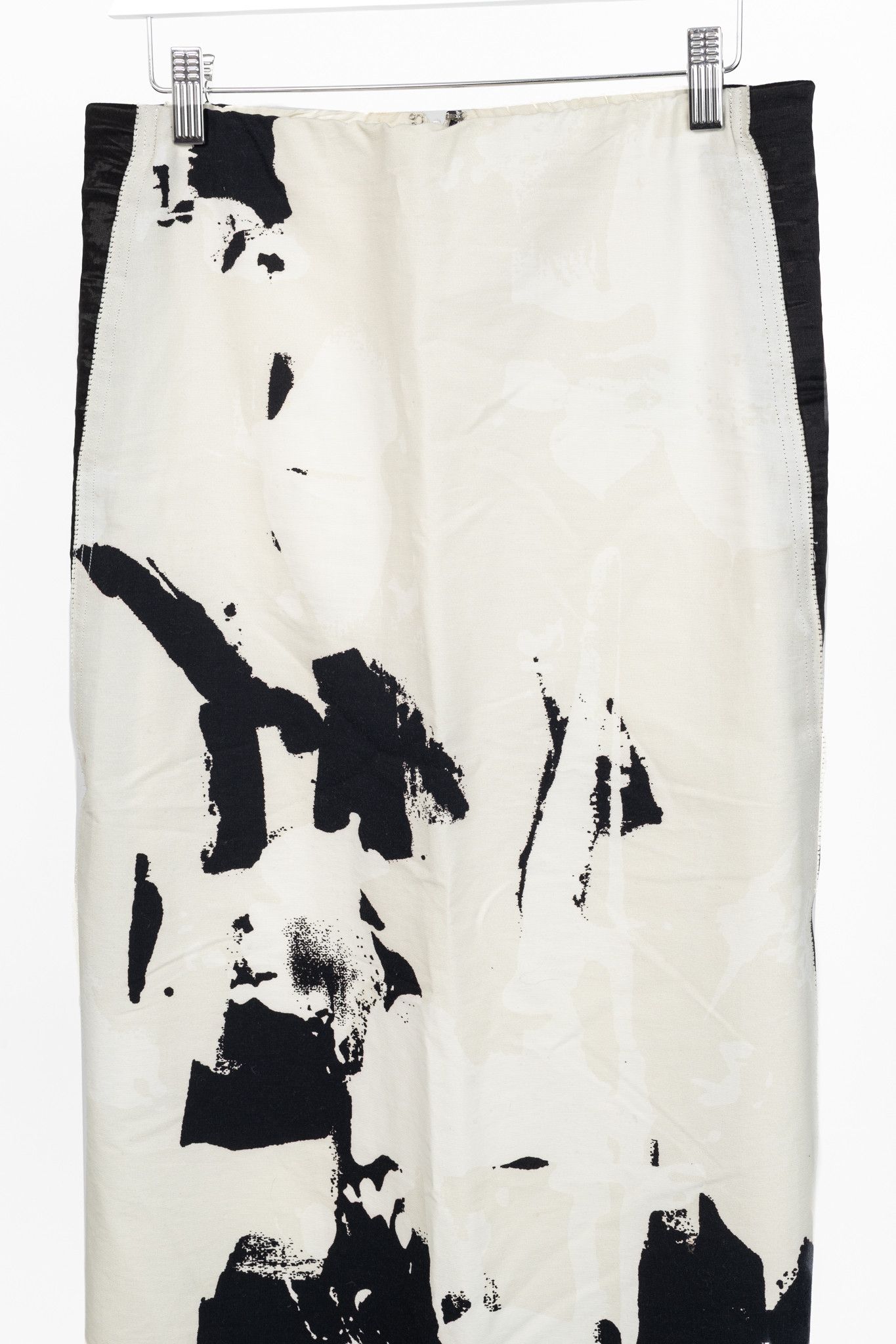 Donna Karan Donna Karan New York Cotton Abstract Panelled Pencil Skirt Size 28" / US 6 / IT 42 - 3 Thumbnail