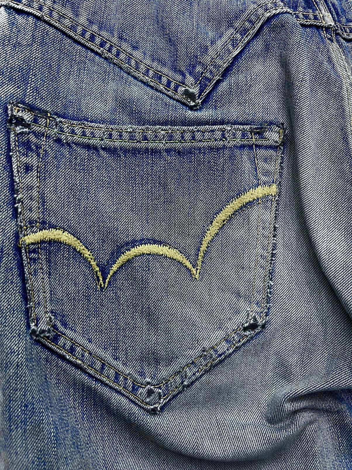 Edwin 🔥Vintage Aging Patina Distressed Denim Süper Flare Jeans Size US 31 - 17 Thumbnail