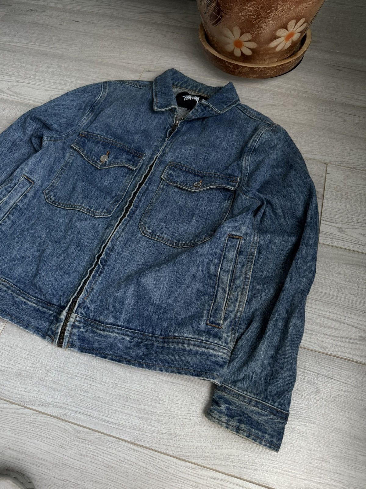 Stussy Denim jacket stussy Size US S / EU 44-46 / 1 - 2 Thumbnail
