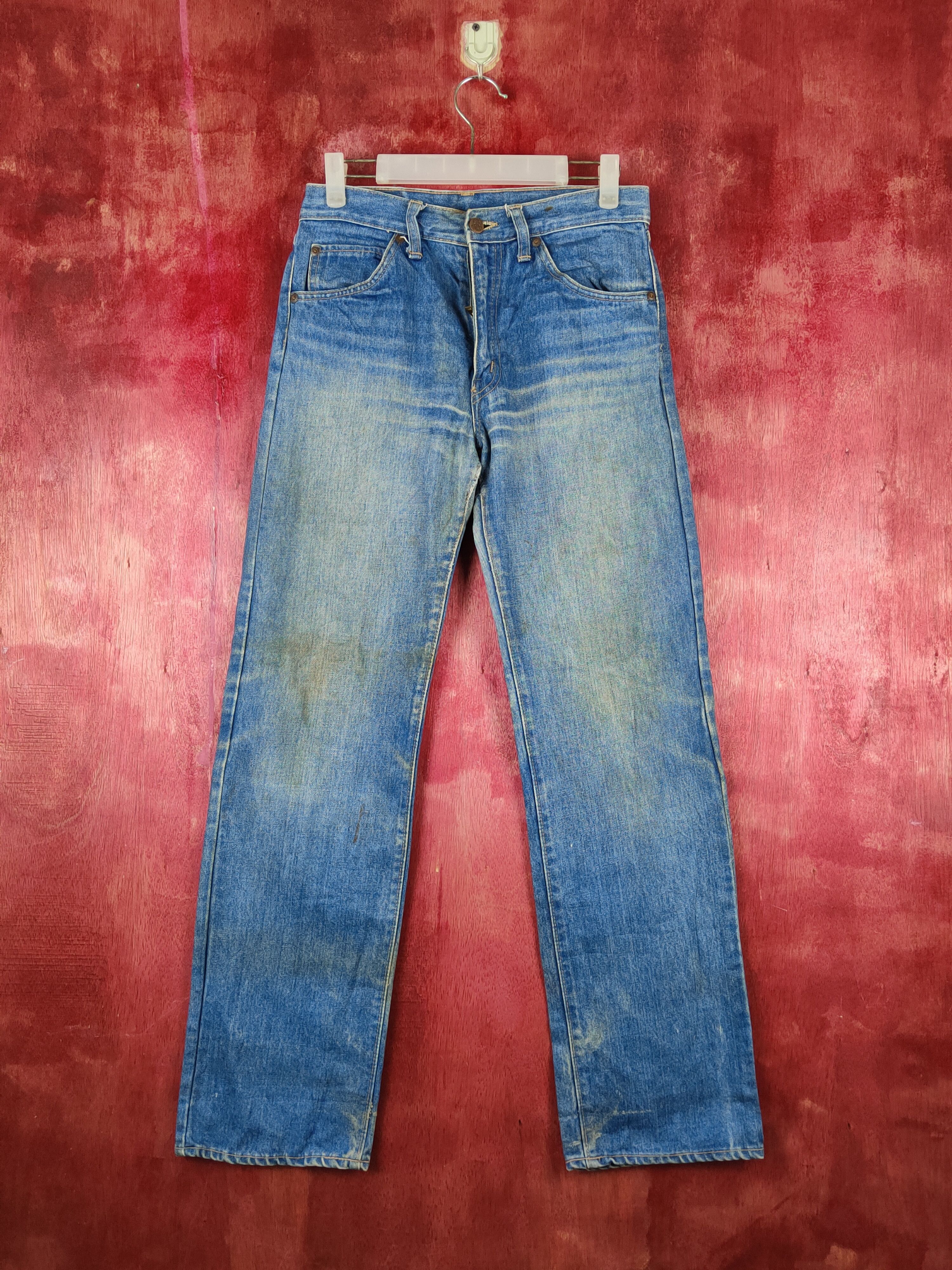 Big John Big John Blue Faded Distressed Ripped Jeans #S2209 Size US 29 - 1 Thumbnail