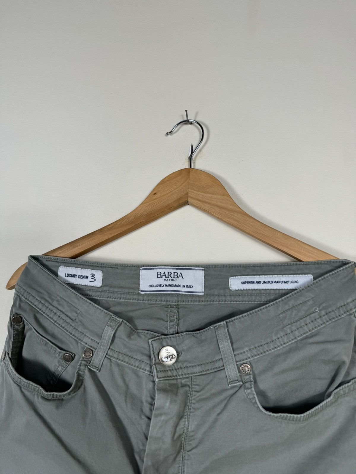 Barba Napoli Barba Napoli Luxury Denim Chinos Pants Size US 33 - 4 Thumbnail