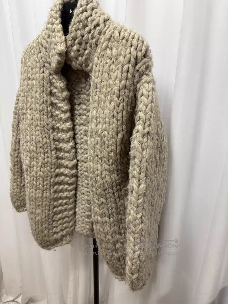 Yohji Yamamoto YOHJI YAMAMOTO Super Chunky Heavy Knit Sweater Coat Size L / US 10 / IT 46 - 2 Thumbnail