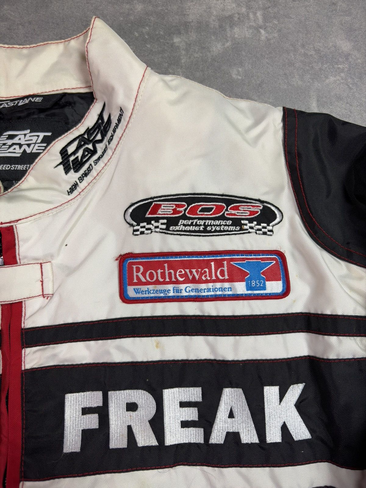 NASCAR Vintage Speed Freak #74 Fast Lane Nascar Racing Moto Jacket Size US XL / EU 56 / 4 - 12 Thumbnail