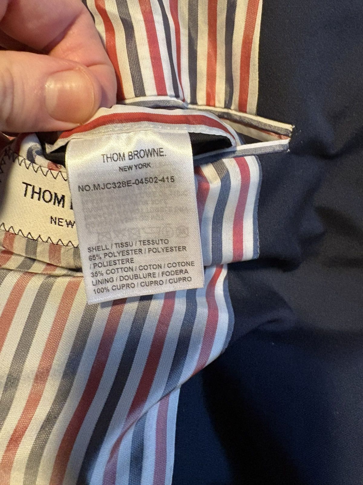 Thom Browne Thom Browne padded shoulders navy blazer. Size US L / EU 52-54 / 3 - 9 Thumbnail