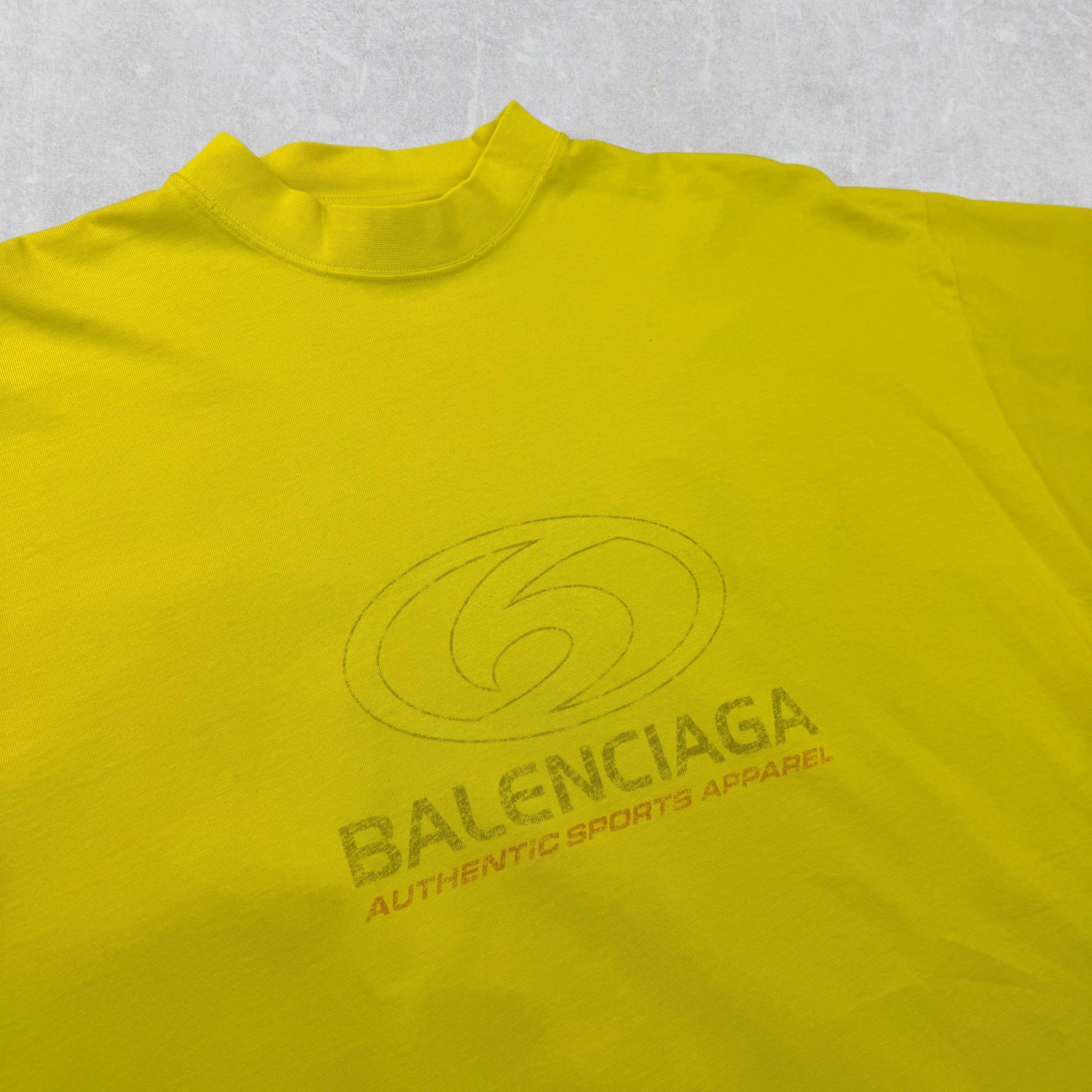 Balenciaga Balenciaga Surfer Logo Tee Yellow 3 (XXL) Size US XXL / EU 58 / 5 - 3 Thumbnail