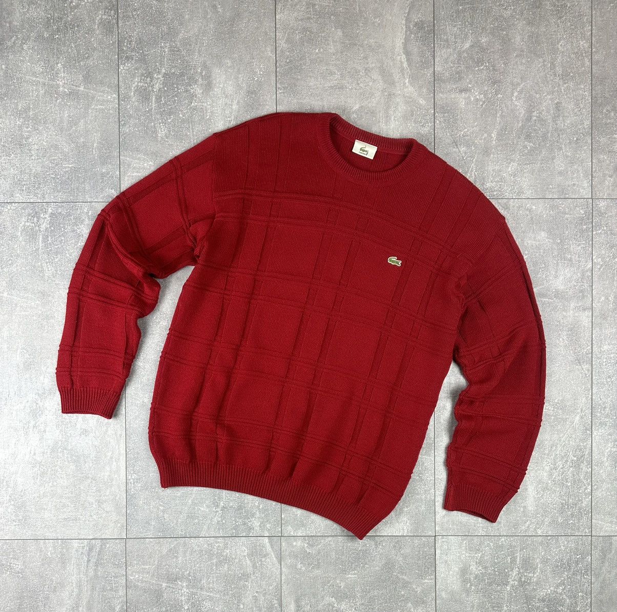 Lacoste Lacoste Cable Knit Mens Vintage Retro Small Logo Sweater Size US L / EU 52-54 / 3 - 1 Thumbnail