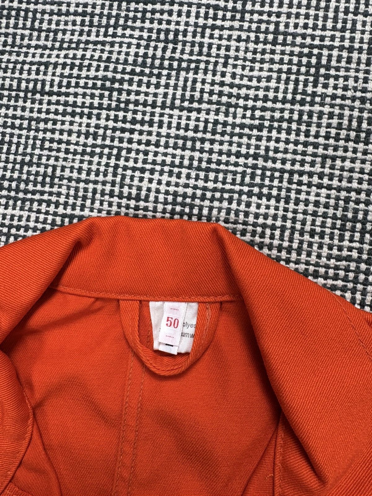 Le Laboureur 70s vintage French chore coat jacket orange miner road work Size US M / EU 48-50 / 2 - 16 Thumbnail