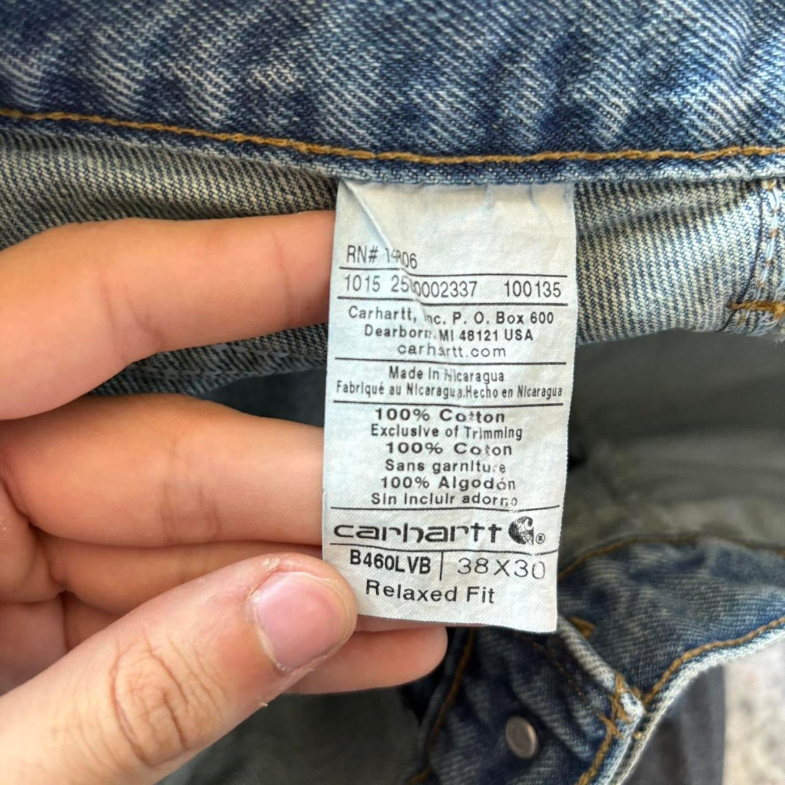 Carhartt carhartt blue denim carpenter jeans 38x30 Size US 38 / EU 54 - 3 Thumbnail