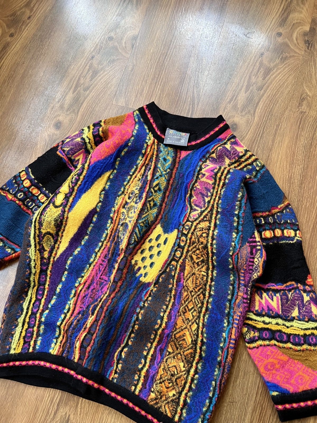 Coogi Rare Coogi Knit / Sweater (yellow/Blue/Pink/Black) Size US XS / EU 42 / 0 - 3 Thumbnail