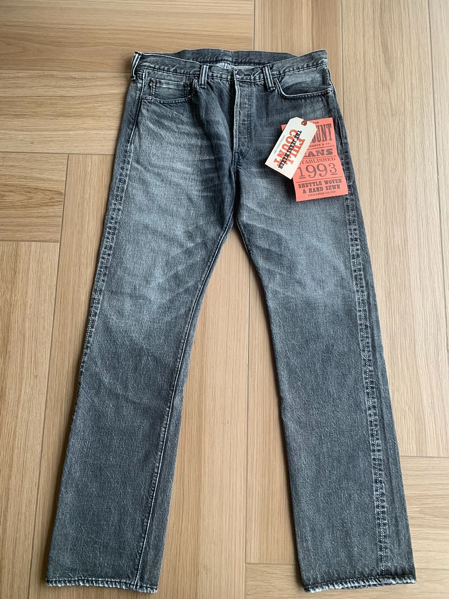 Full Count & Co. FULLCOUNT 1108BK 13.7oz Slim Straight Jeans Size US 34 / EU 50 - 1 Thumbnail