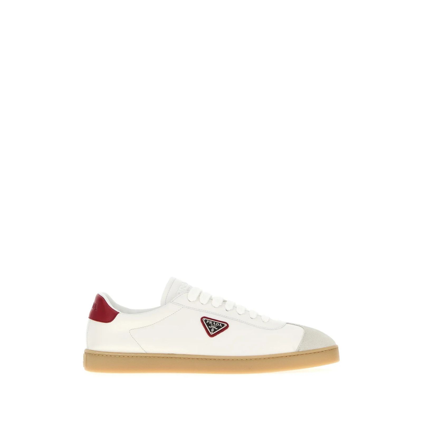 PRADA White Leather Sneakers New And Authentic (Men's size:1