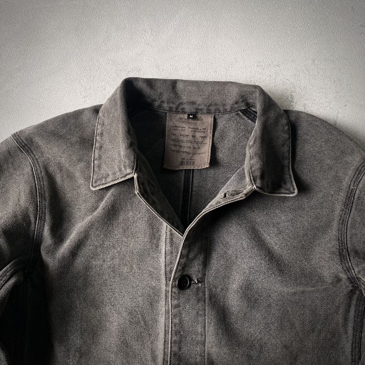 Japanese Brand Rip Van Winkle japan black washed chore jacket Size US M / EU 48-50 / 2 - 3 Thumbnail