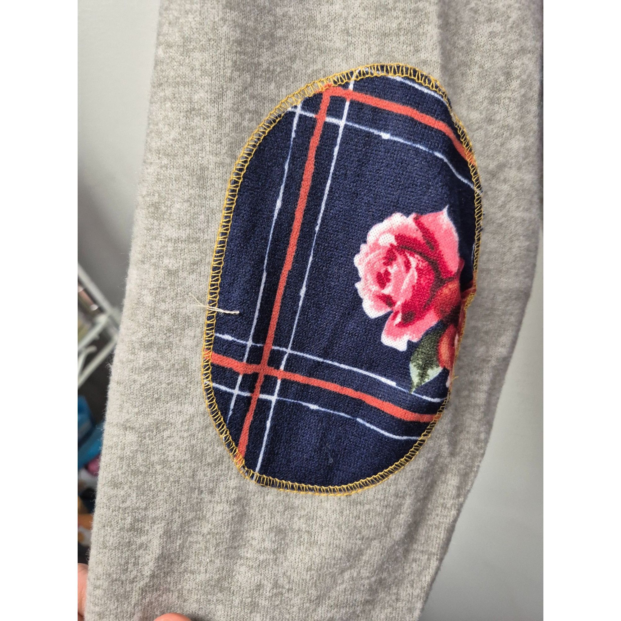 Other Color Block Long Sleeve T-Shirt With Floral Pocket 1X Size XL / US 12-14 / IT 48-50 - 6 Thumbnail