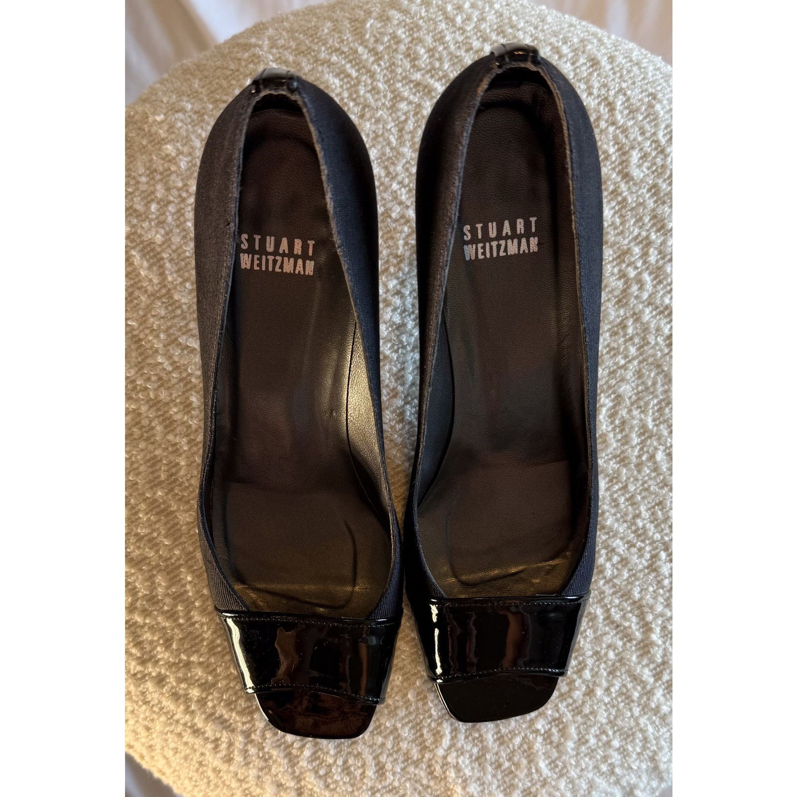 Stuart Weitzman Stuart Weitzman Black Peep Toe Heels Size 8M – Made in Spain Size US 8 / IT 38 - 8 Thumbnail
