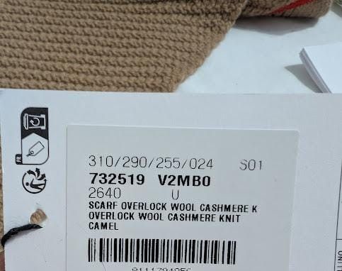 Bottega Veneta o1rshd1 Size: OS / Overlock Wool Cashmere Scarf in Camel Size ONE SIZE - 16 Thumbnail
