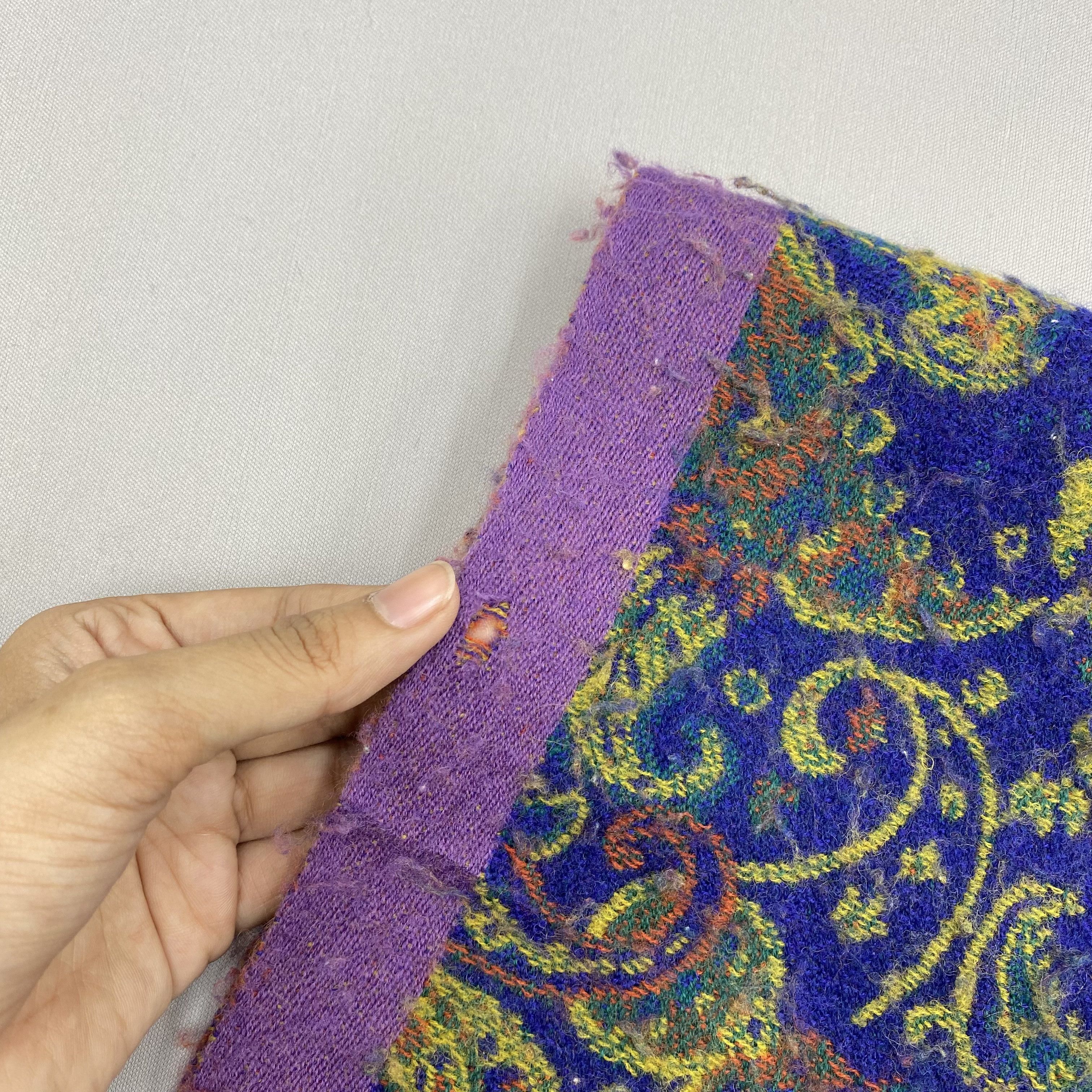 Kenzo Vintage Kenzo Scarf Muffler Wool Paisley Fringe Scarves Size ONE SIZE - 5 Thumbnail