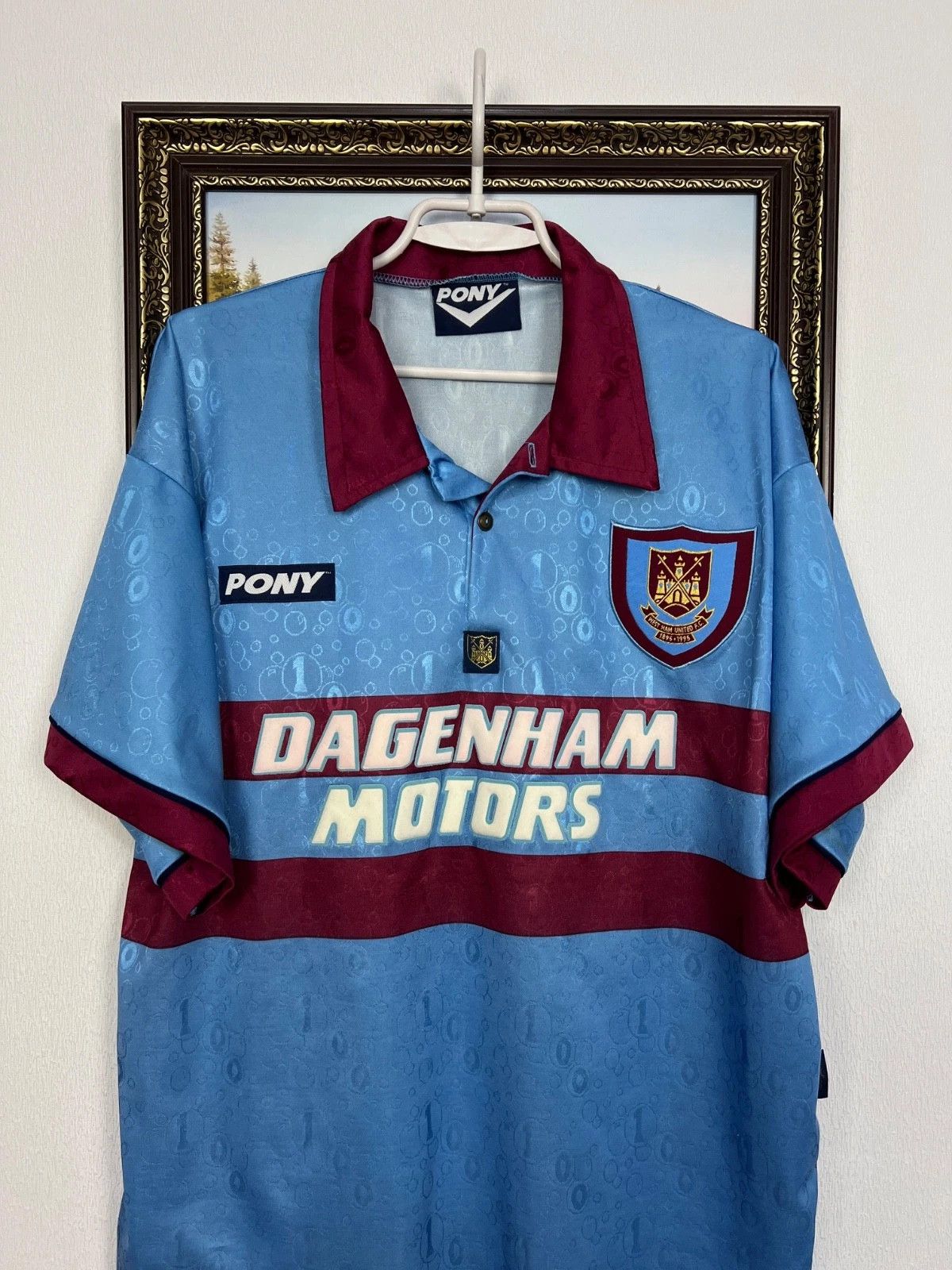 PONY West Ham United football shirt Soccer Pony Jersey Trikot Size US L / EU 52-54 / 3 - 2 Thumbnail