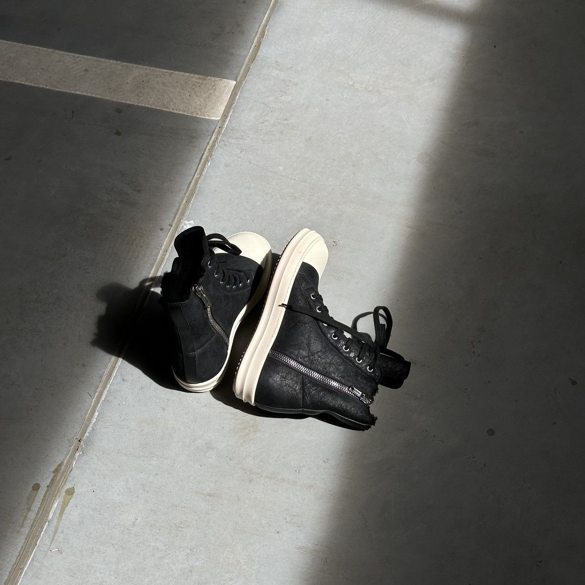 Rick Owens Rick Owens Shearling High-Sneakers FW17 Size US 8 / EU 41 - 4 Thumbnail