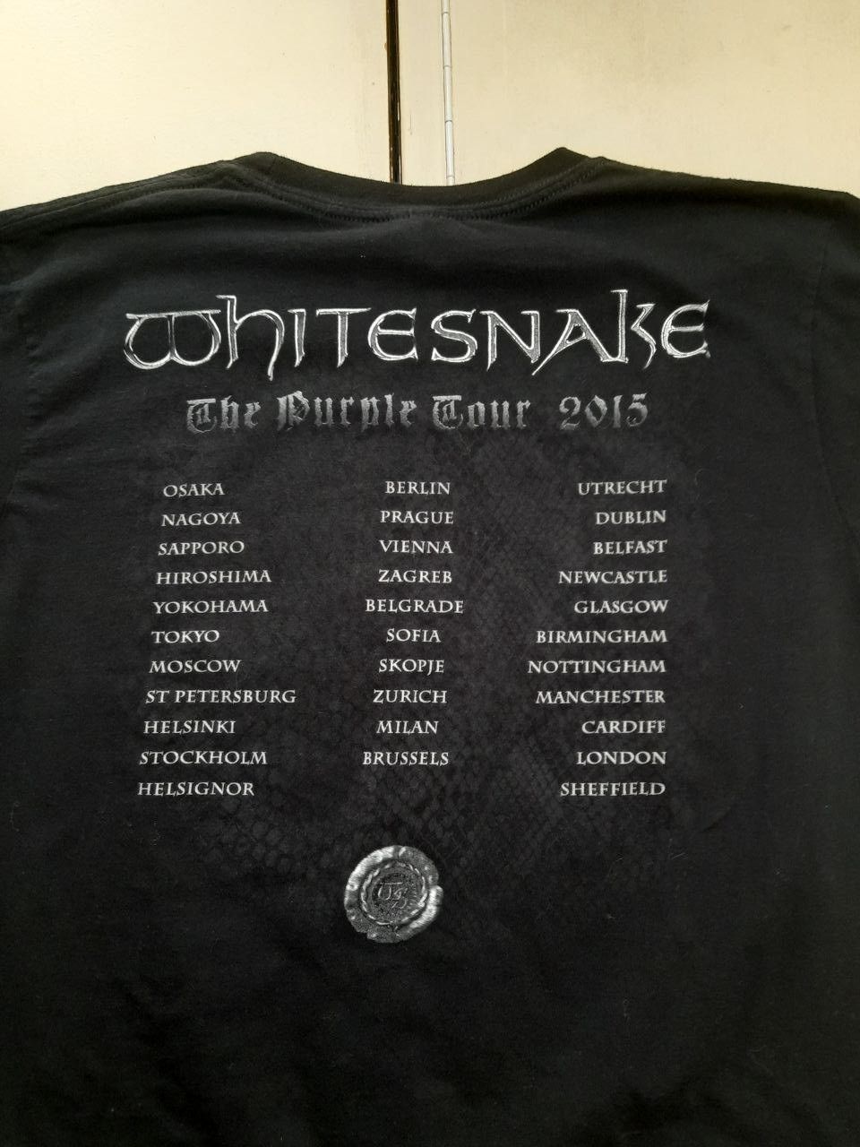 Band Tees × Gildan Gildan WhiteSnake The Purple Tour 2015 T-Shirt Size US L / EU 52-54 / 3 - 8 Thumbnail