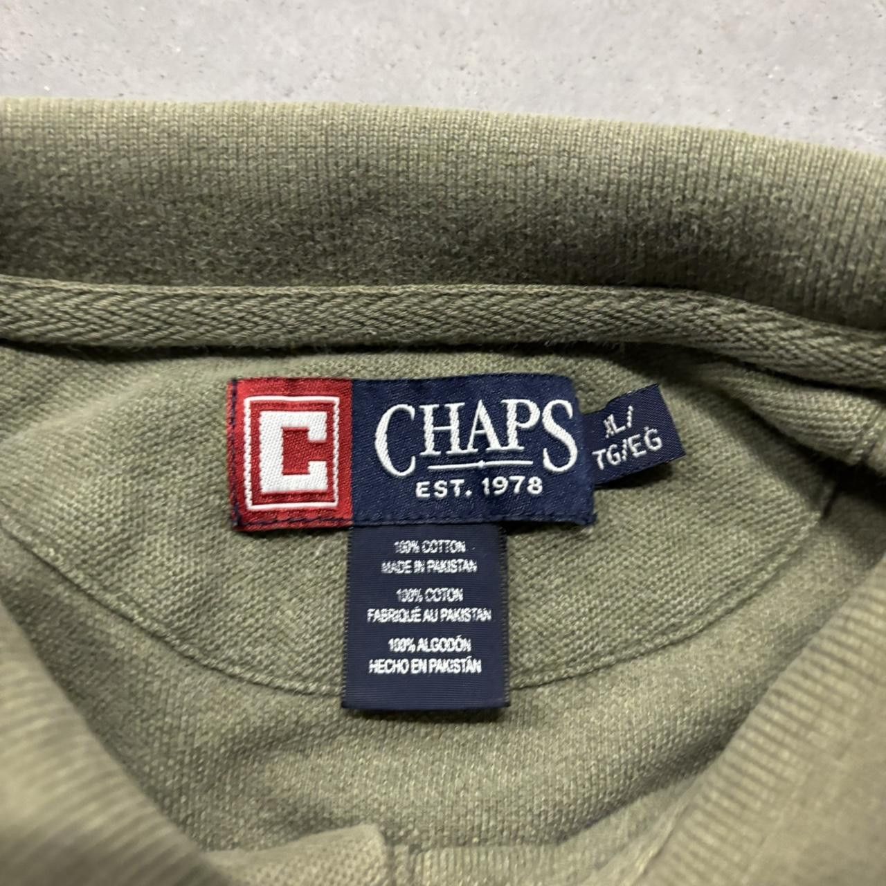 Japanese Brand × Vintage Crazy Vintage Y2K/2000s Faded Khaki Green Streetwear Casual Essential Polo Shirt! Size US XL / EU 56 / 4 - 3 Thumbnail