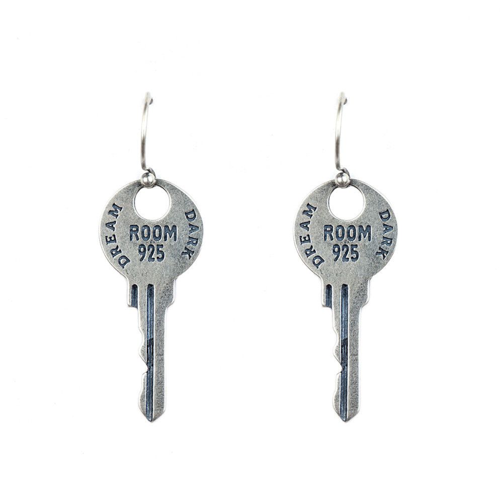 Jewelry Key New Design Earrings One Pairs Chrome Jewelry Size ONE SIZE - 5 Thumbnail
