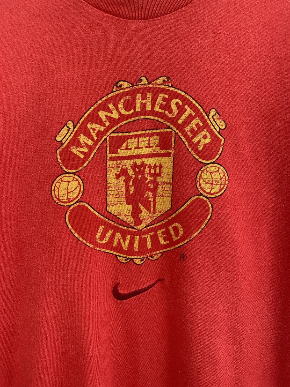 Nike 🏴󠁧󠁢󠁥󠁮󠁧󠁿 Vintage 90s Manchester United Nike T-Shirt Rare Retro Y2K Size US XL / EU 56 / 4 - 4 Thumbnail