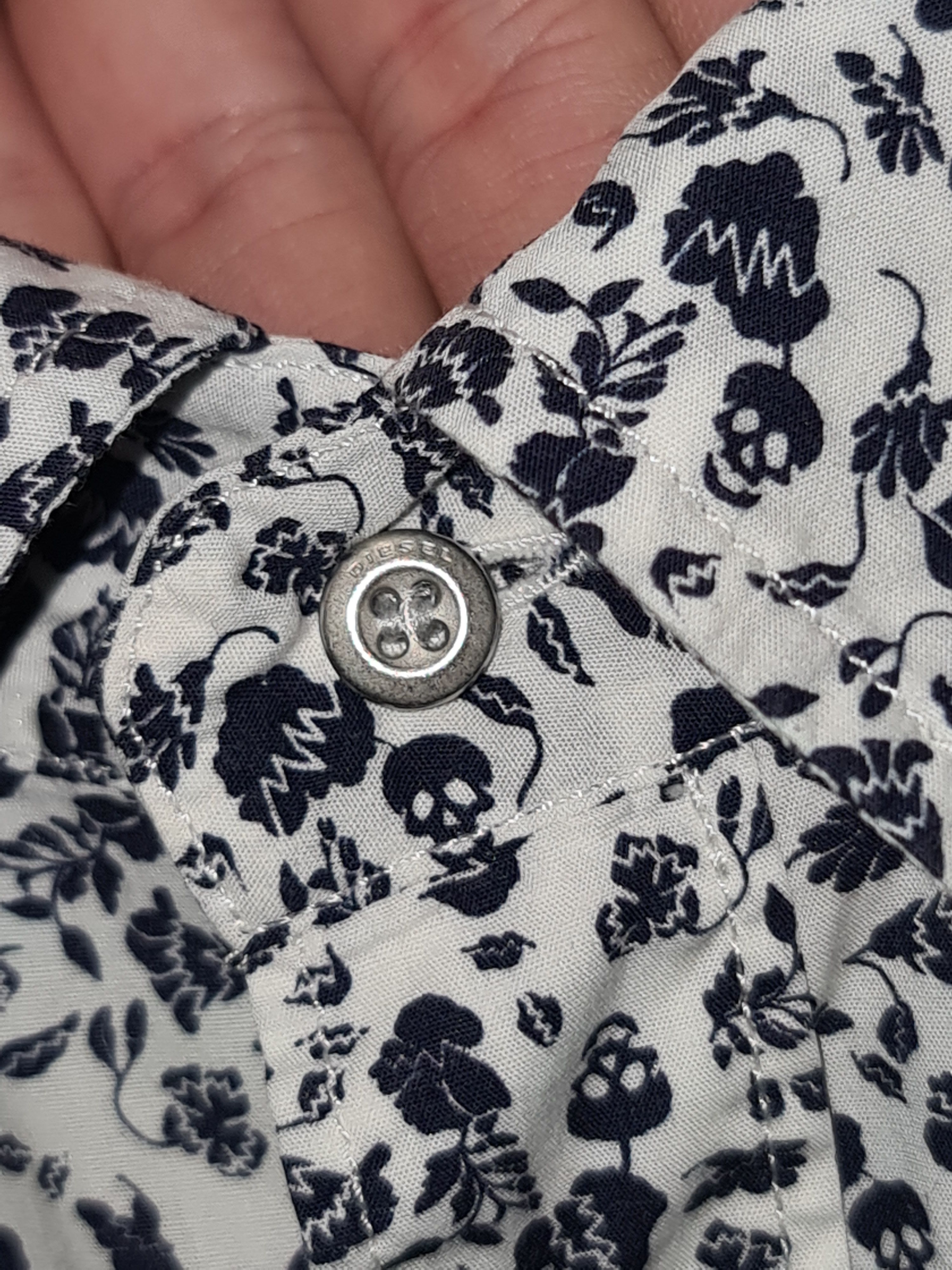 Diesel DIESEL floral skull shirt Size US L / EU 52-54 / 3 - 6 Thumbnail