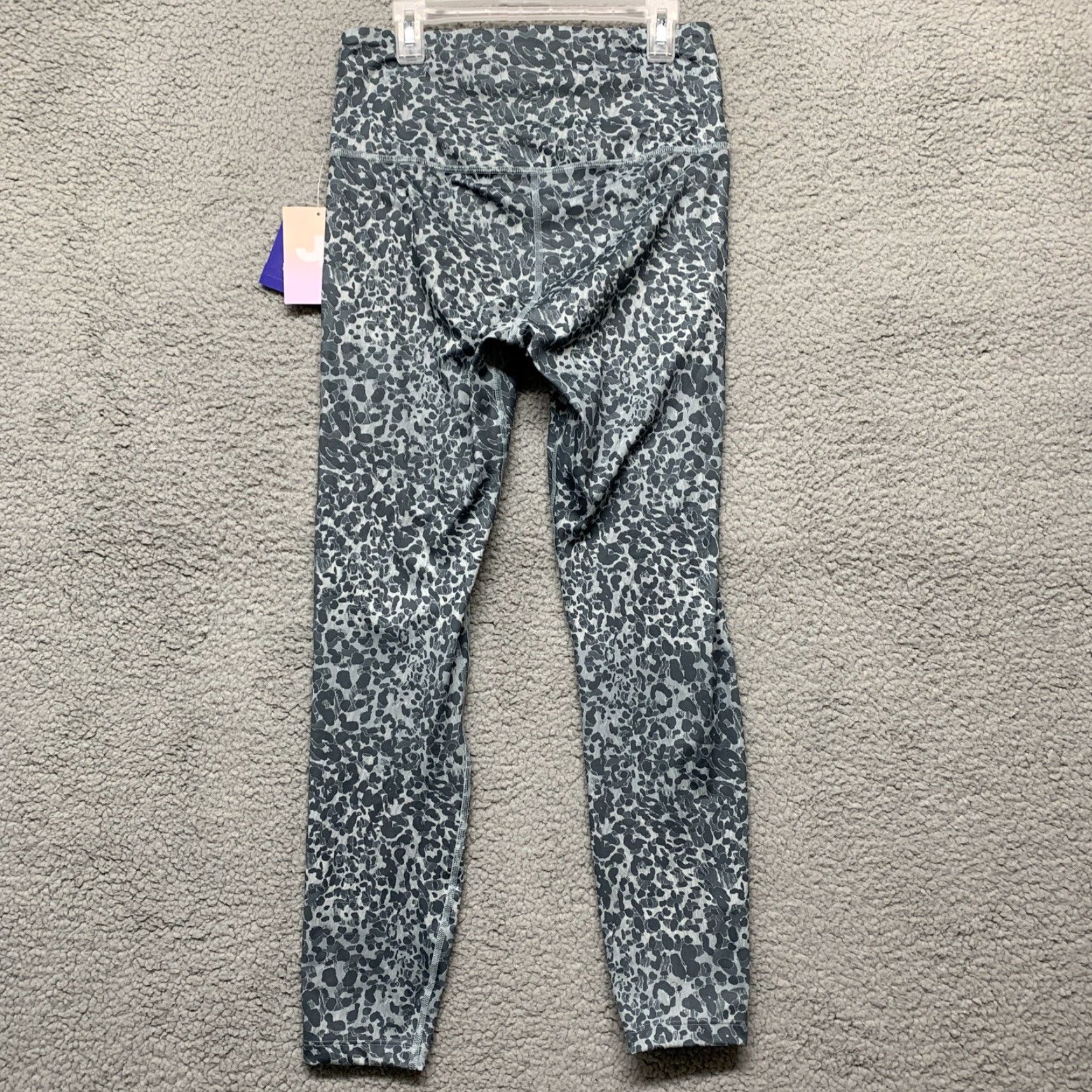 Vintage JoyLab Leggings Women S Blue Leopard High-Rise Pockets Skinny Inseam 26 in Compression Hidden Key Pocket Size 26" / US 2 / IT 38 - 4 Thumbnail